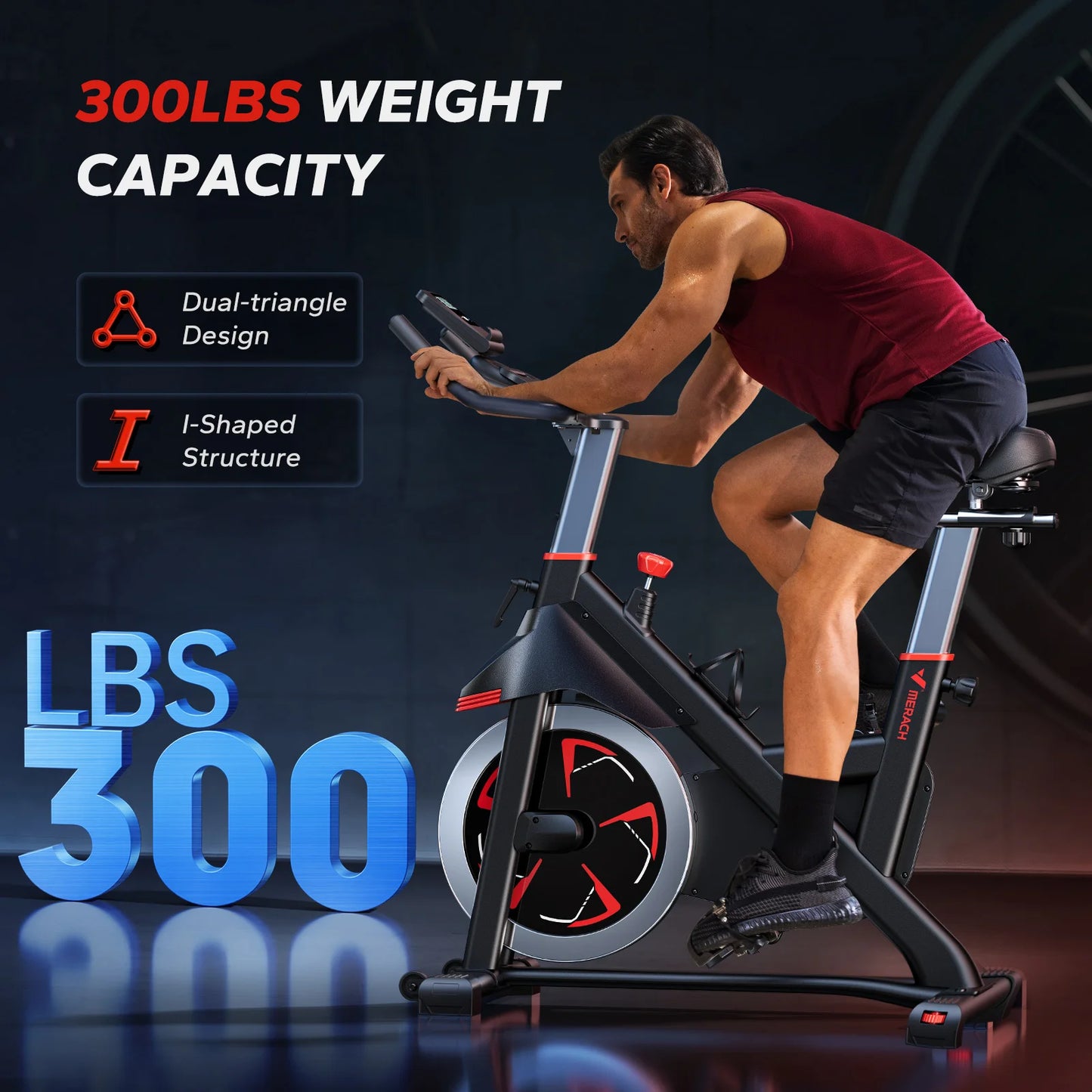 Merach Indoor Cycling Exercise Bike Magnetic Resistance Home Fitness Equipment