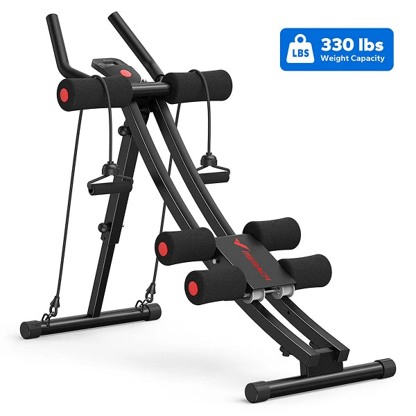 Merach Dual Track Foldable Ab Machine With Digital Display