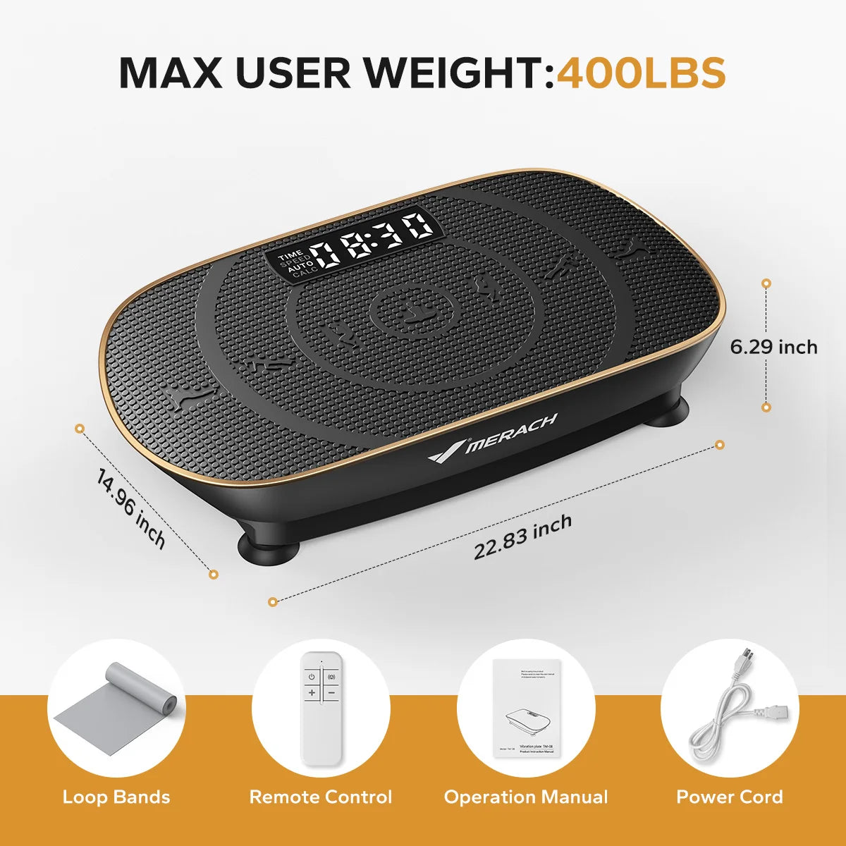 MERACH Vibration Plate Exercise Machine Whole Body Workout Fitness Platform