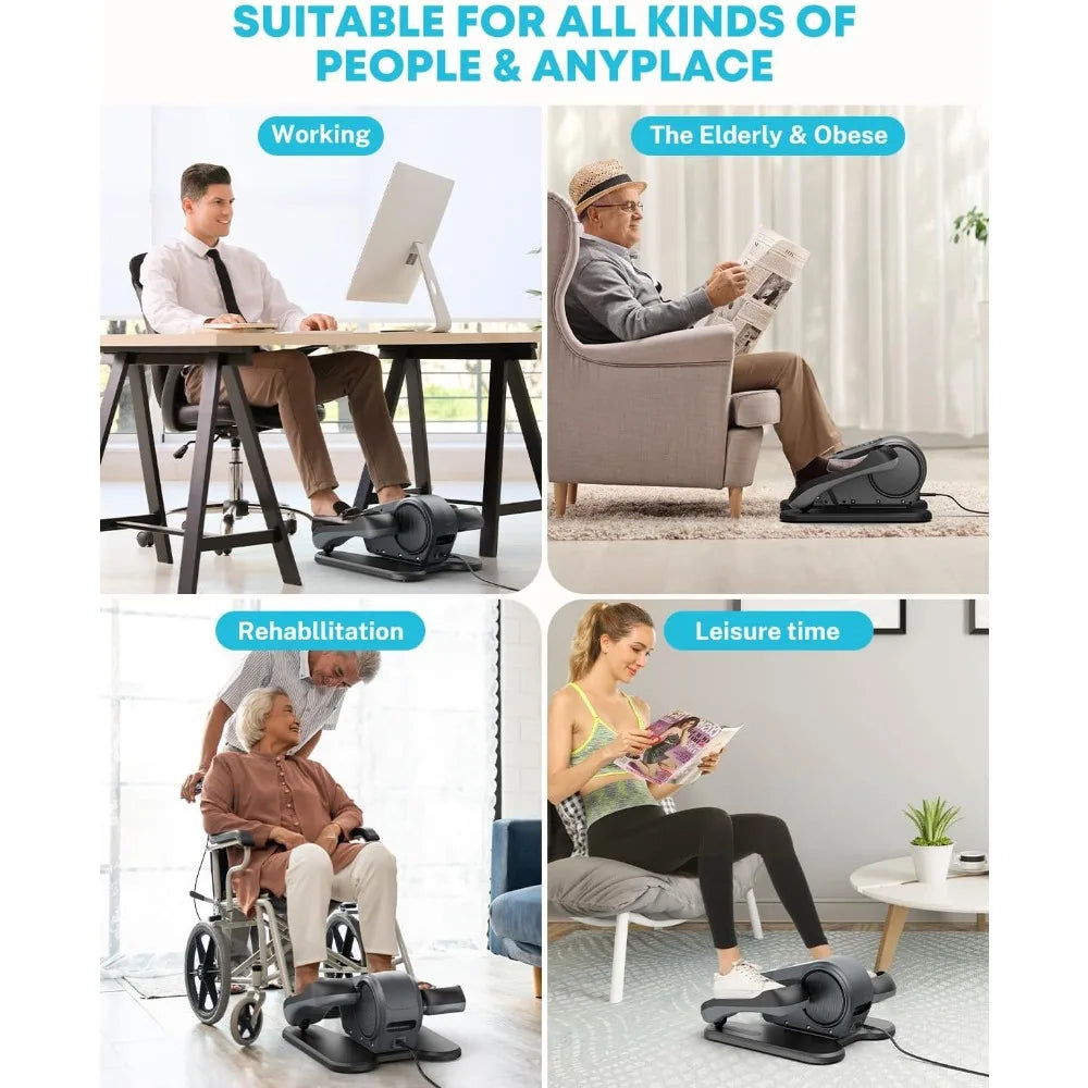 Gonex Under Desk Elliptical Exercise Machine For Seniors With Remote