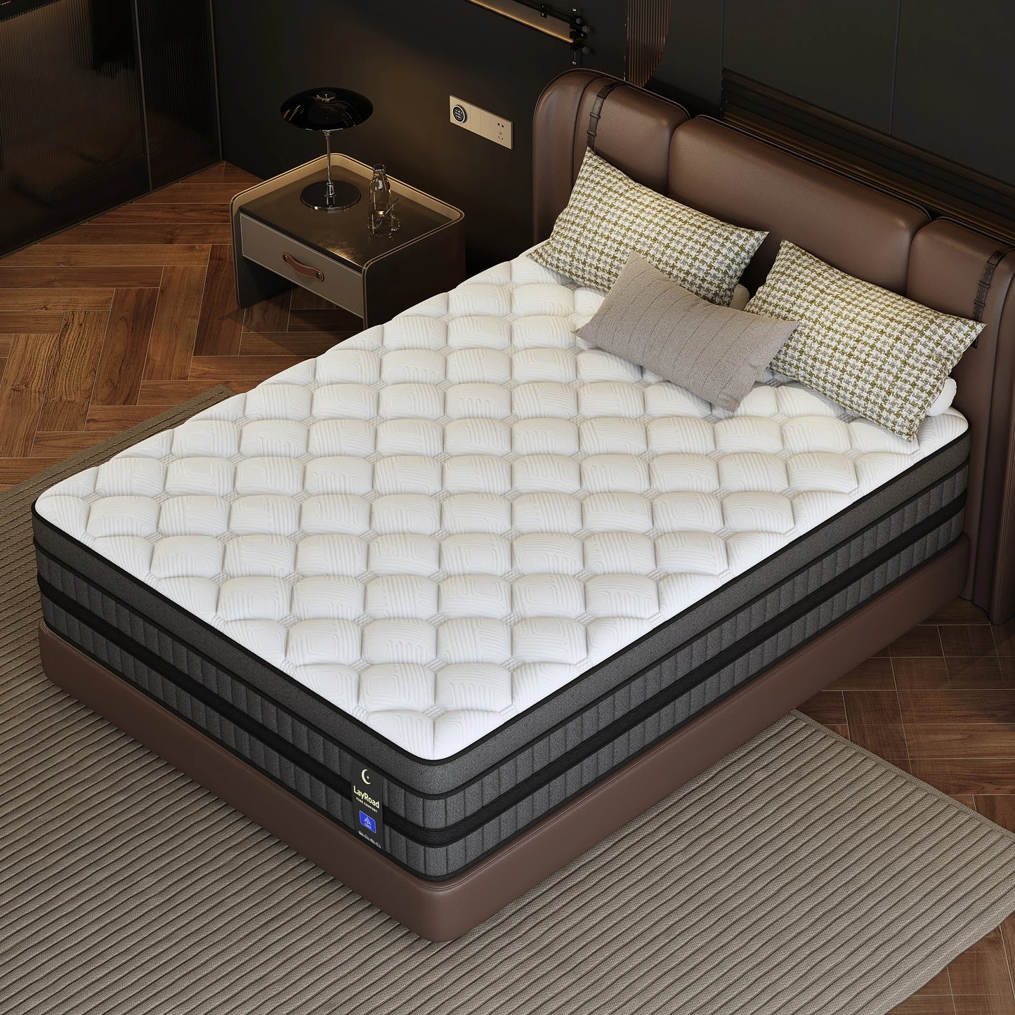 LayRoad Medium Firmness Hybrid Gel Memory Foam Spring Mattress