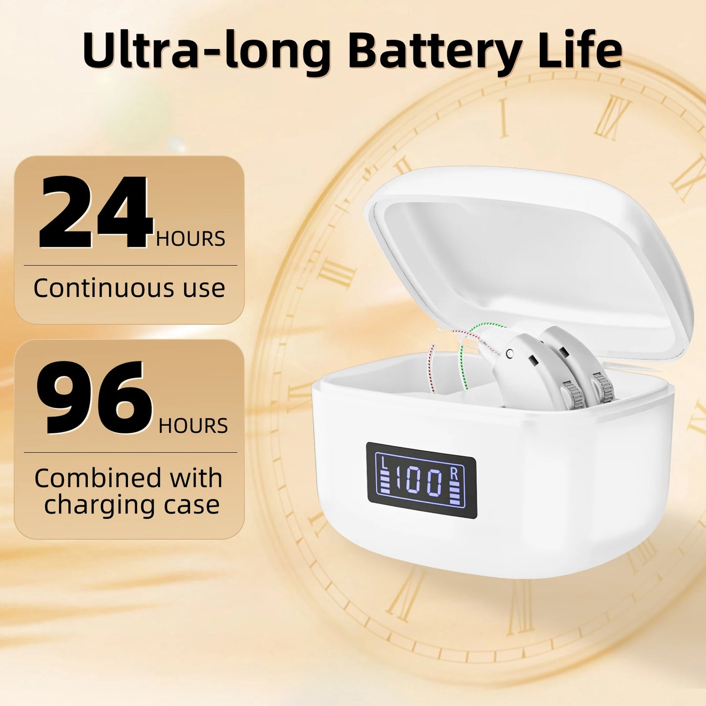 Kfcoppee Rechargeable Invisible Behind The Ear Digital Hearing Aid For Adult