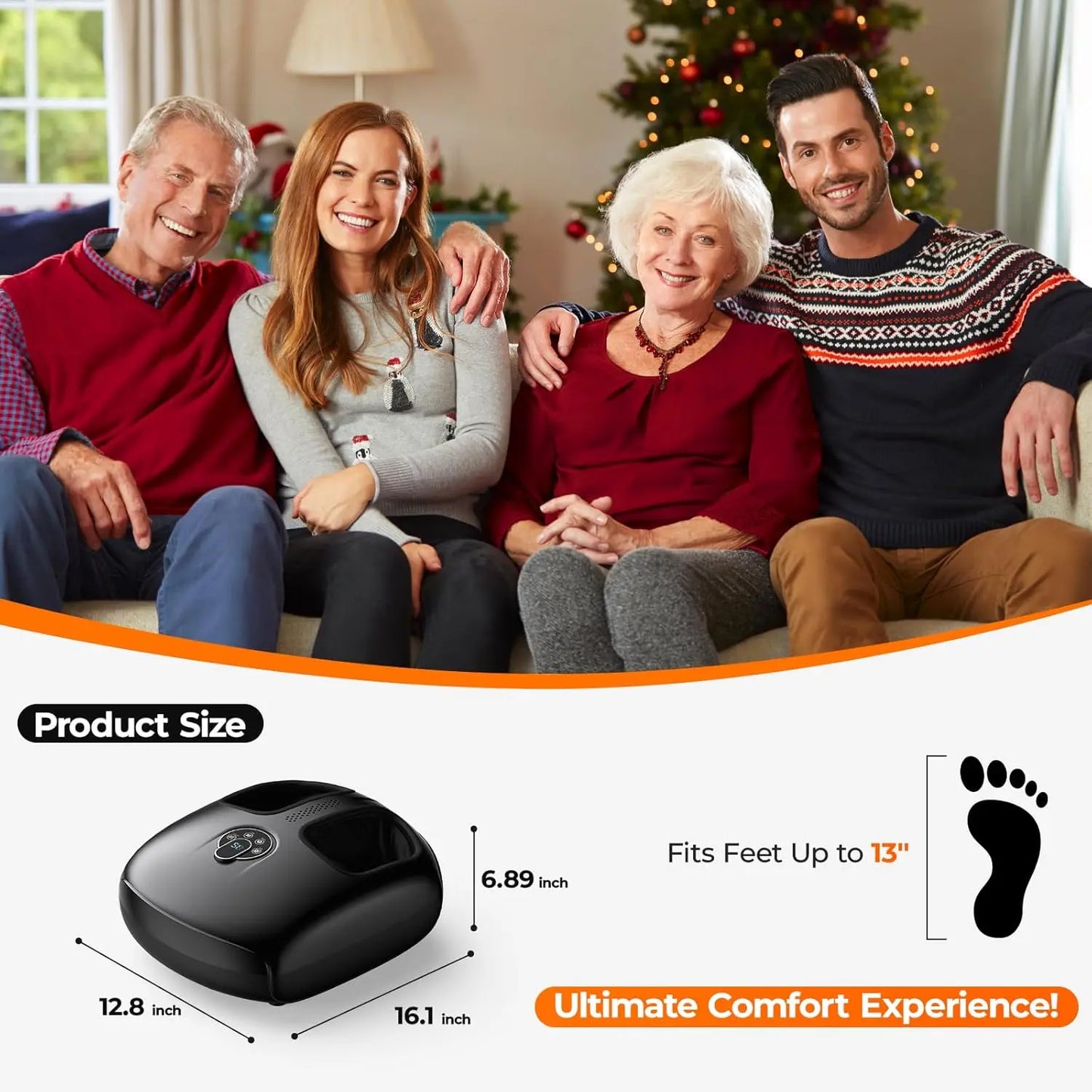 Htm Electric Shiatsu Foot Massager With Heat And Vibration Therapy