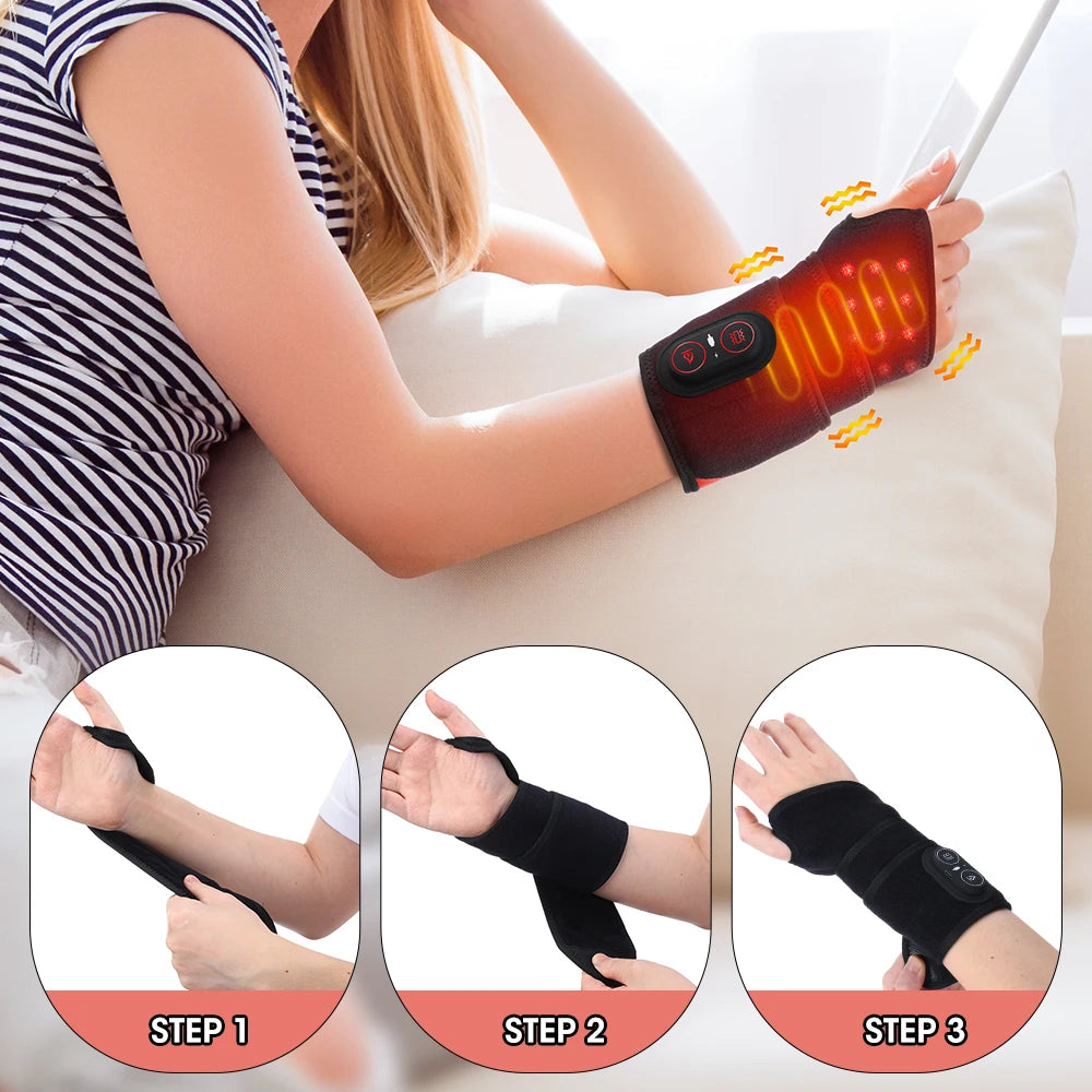 Hailicare LED Red Light Vibration Heating Wrap For Joint Support