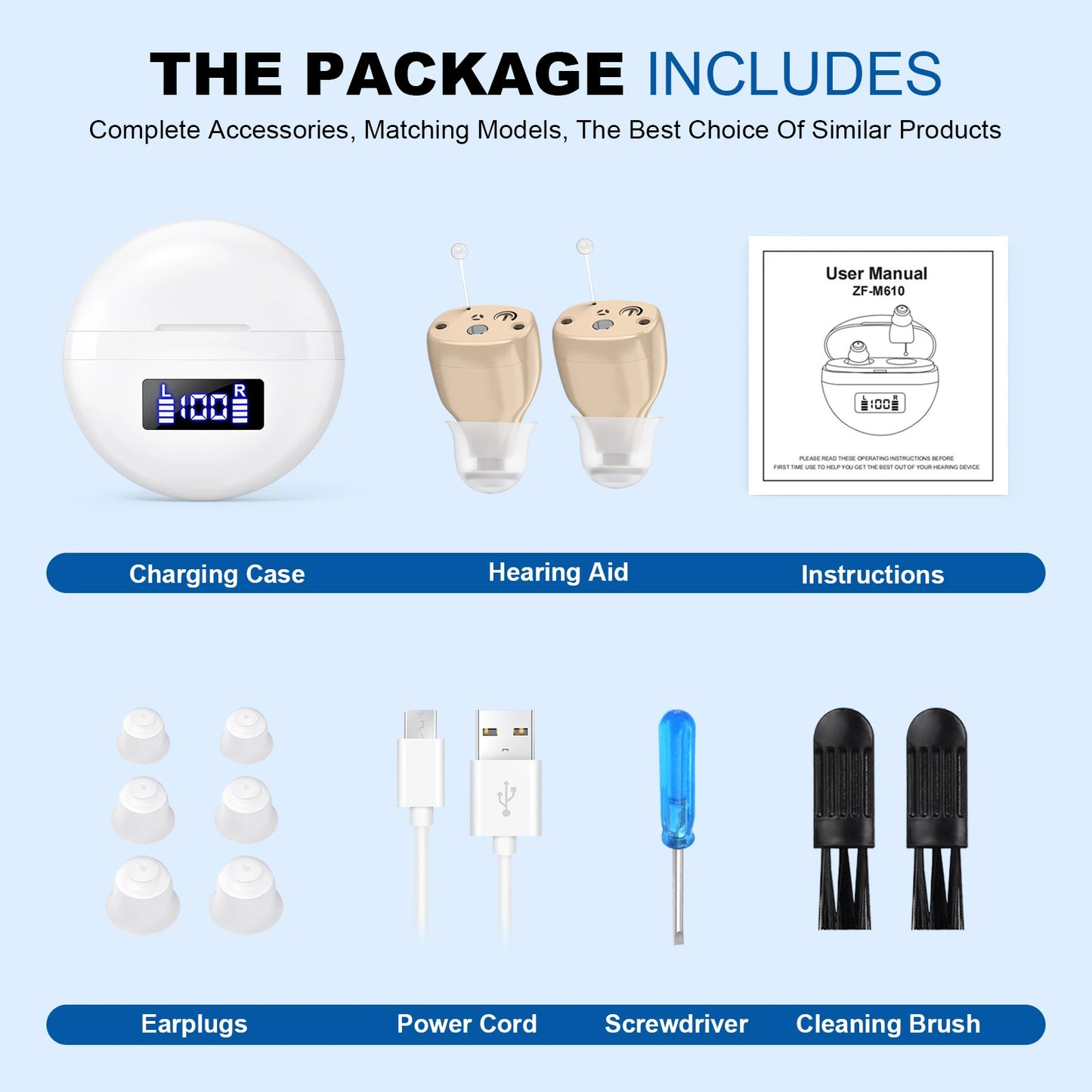 K And F Coptee Mini In Ear Hearing Amplifier Rechargeable