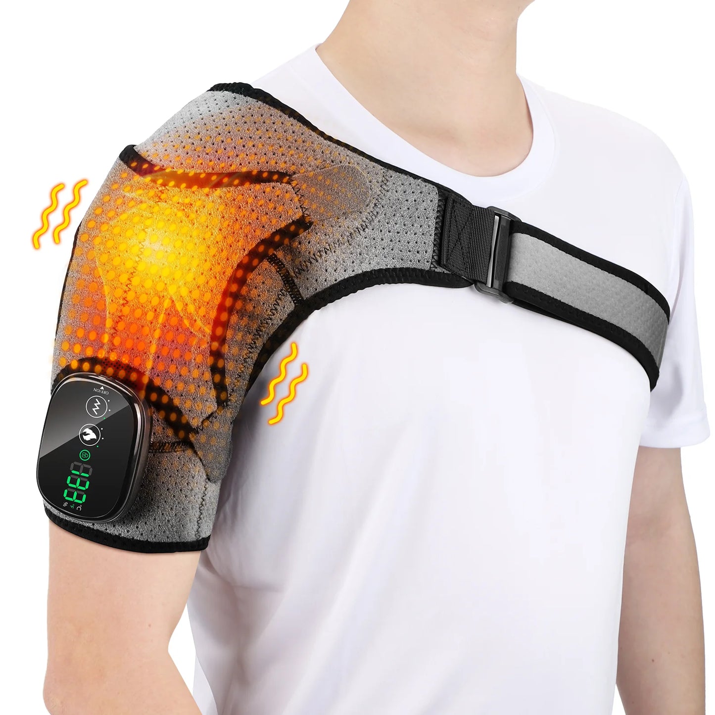 Pastsky Electric Shoulder Heating Pad With Vibration And Heat