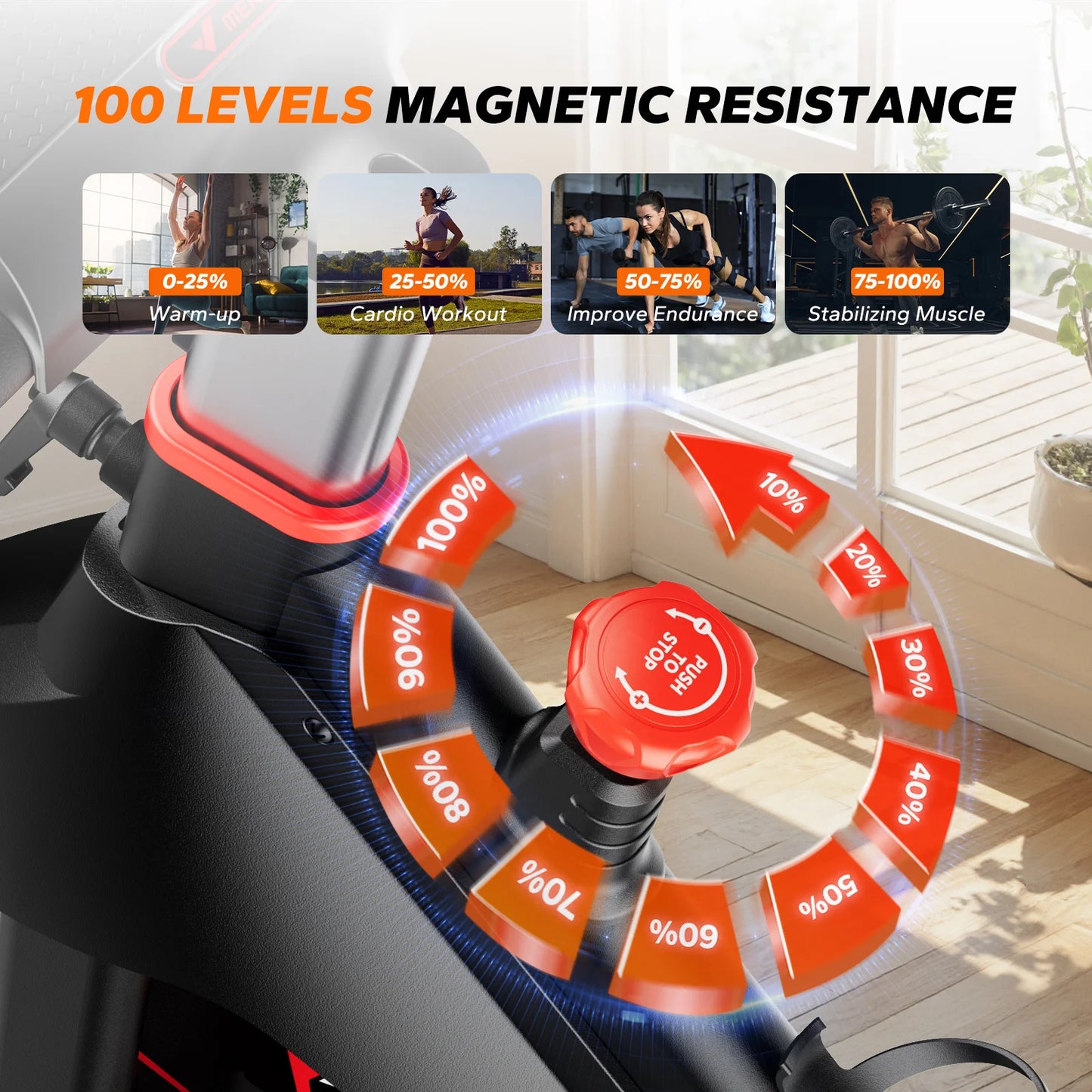 Merach Indoor Cycling Exercise Bike Magnetic Resistance Home Fitness Equipment