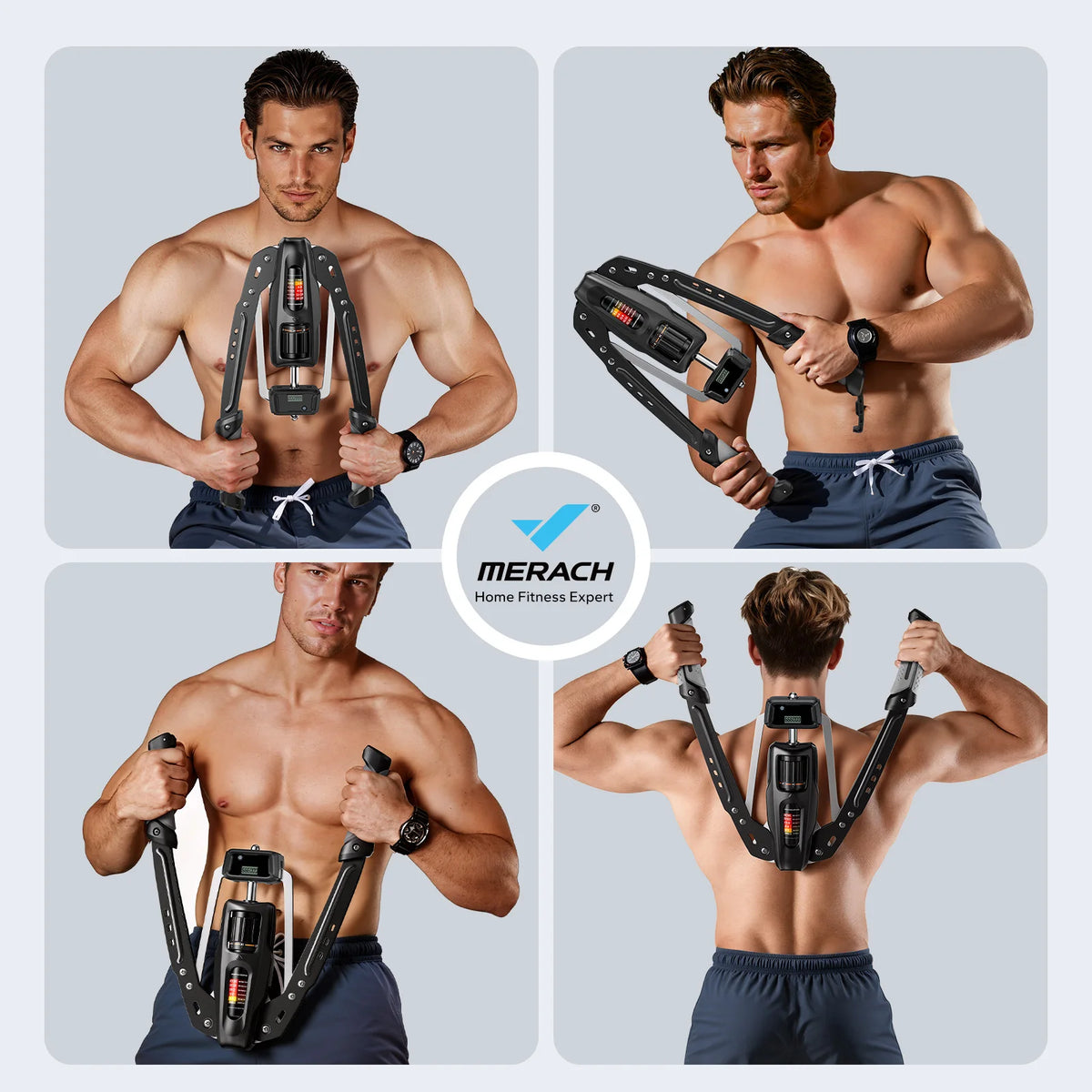 Merach Adjustable Hydraulic Arm Trainer With LCD Counter