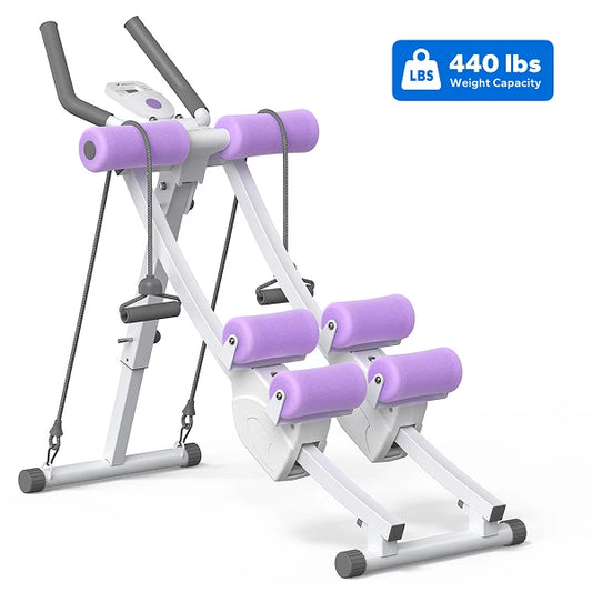 Merach Dual Track Foldable Ab Machine With Digital Display