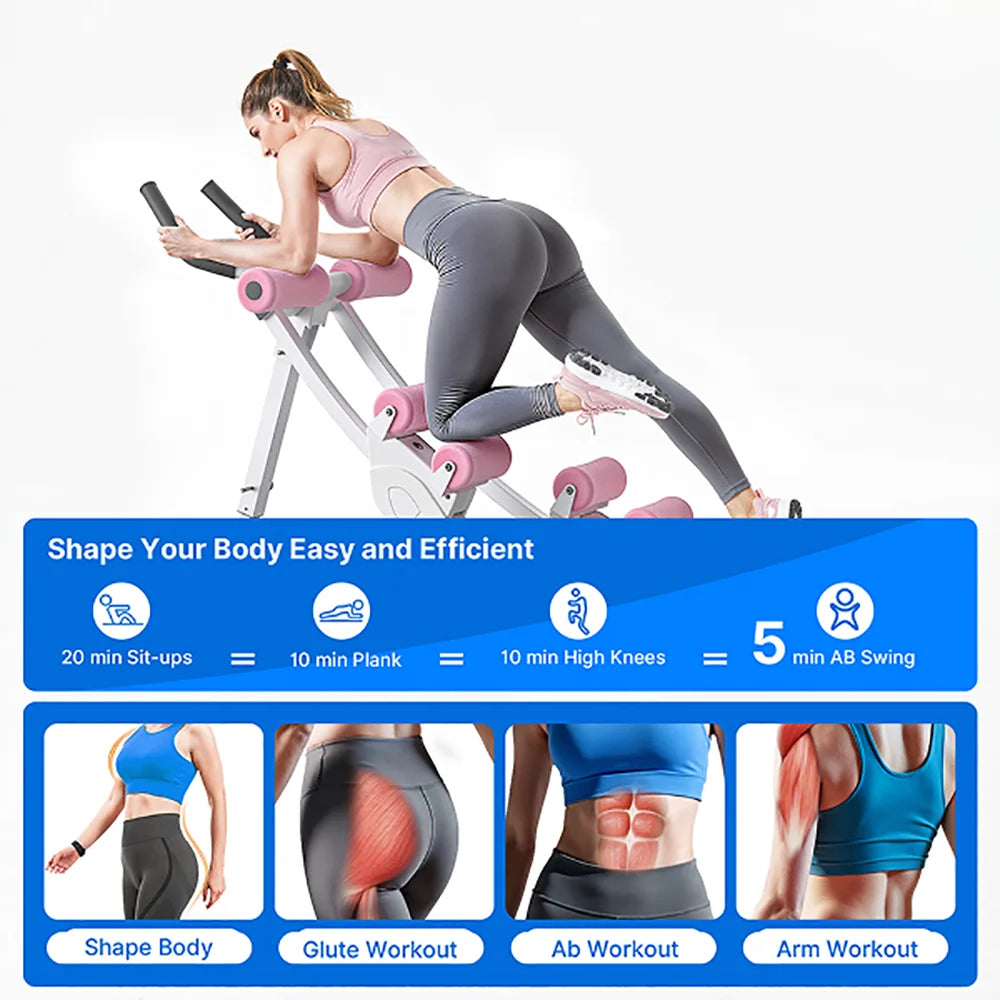 Merach Dual Track Foldable Ab Machine With Digital Display