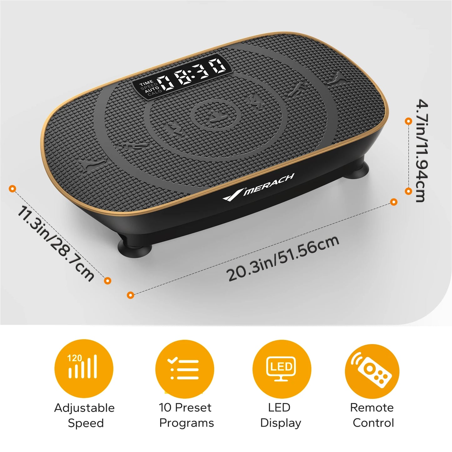 MERACH Vibration Plate Exercise Machine Whole Body Workout Fitness Platform