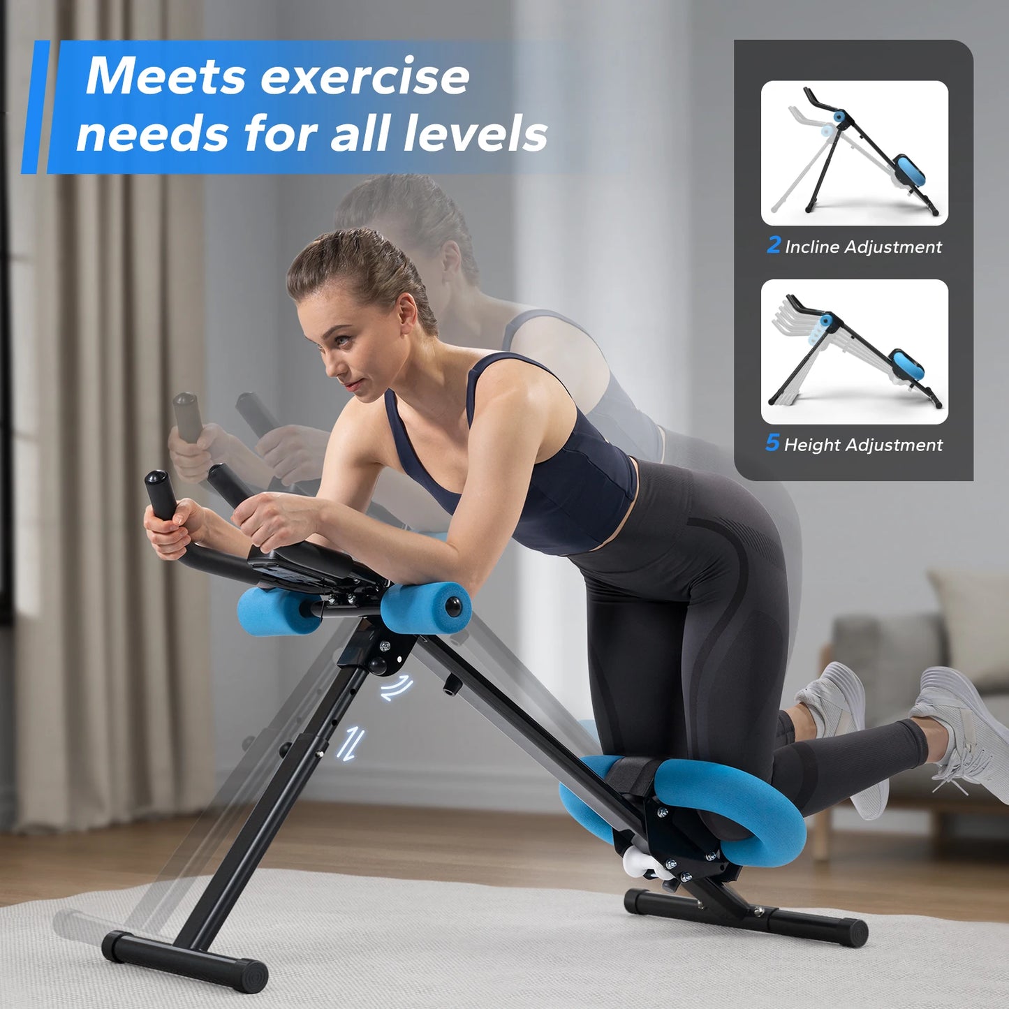 Merach 2314 Ab Machine Adjustable Trainer Core Ab Exercise System