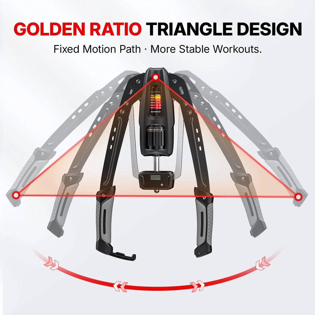 Merach Adjustable Hydraulic Arm Trainer With LCD Counter