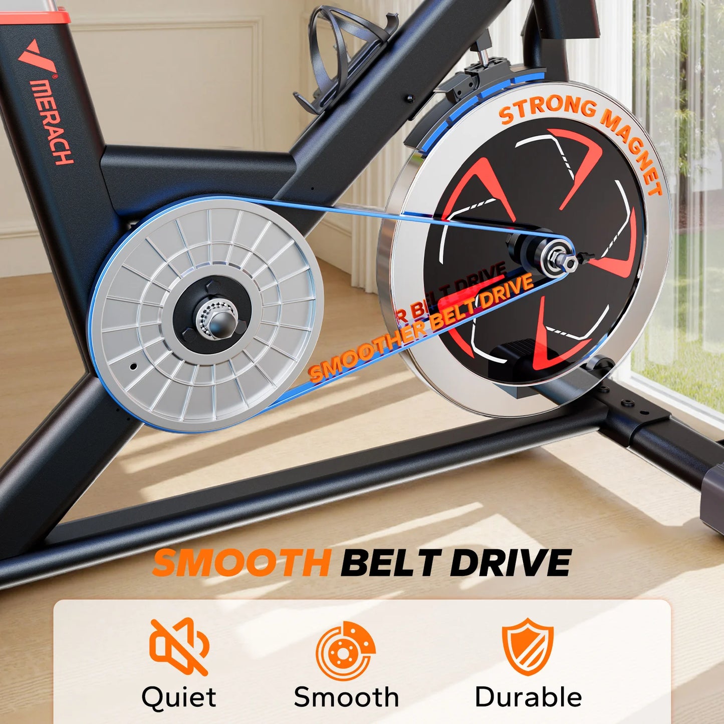 Merach Indoor Cycling Exercise Bike Magnetic Resistance Home Fitness Equipment