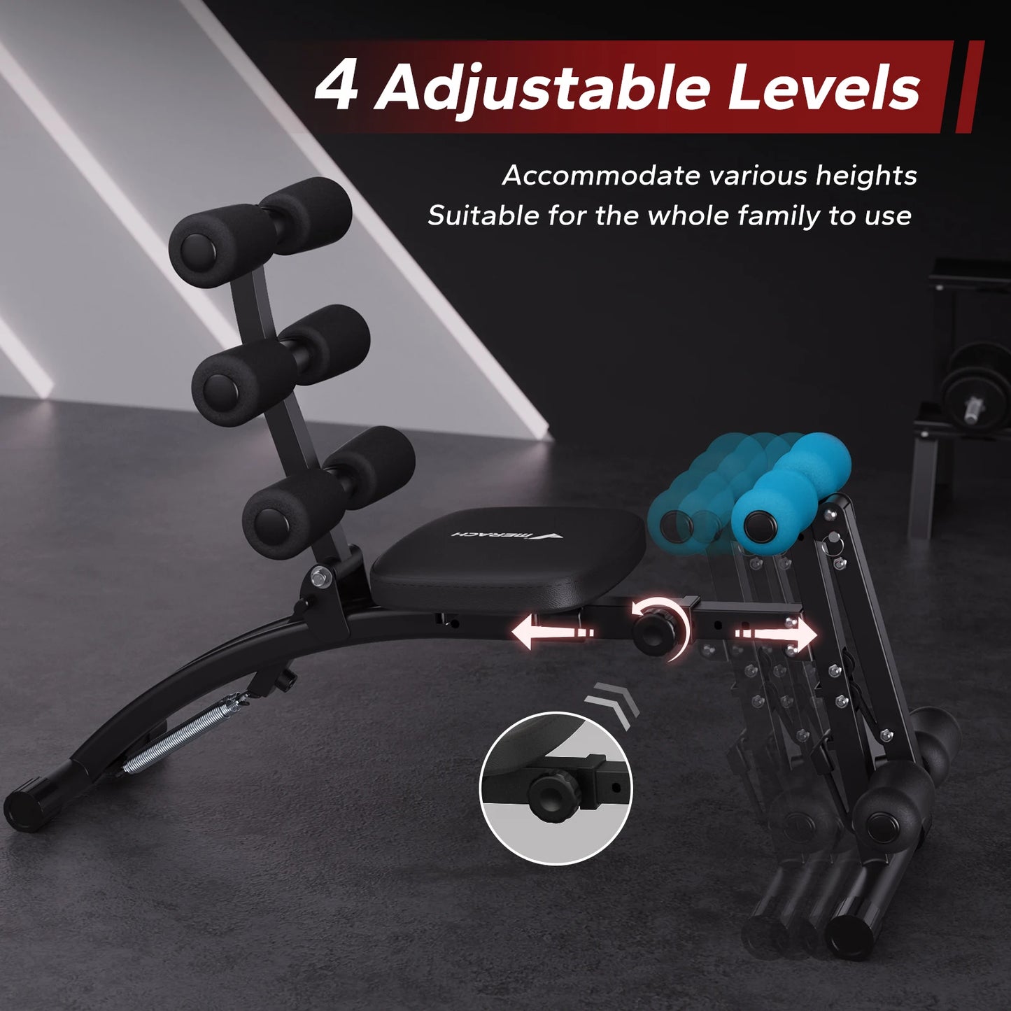 Merach Multi-Functional Adjustable Ab Machine Workout Bench