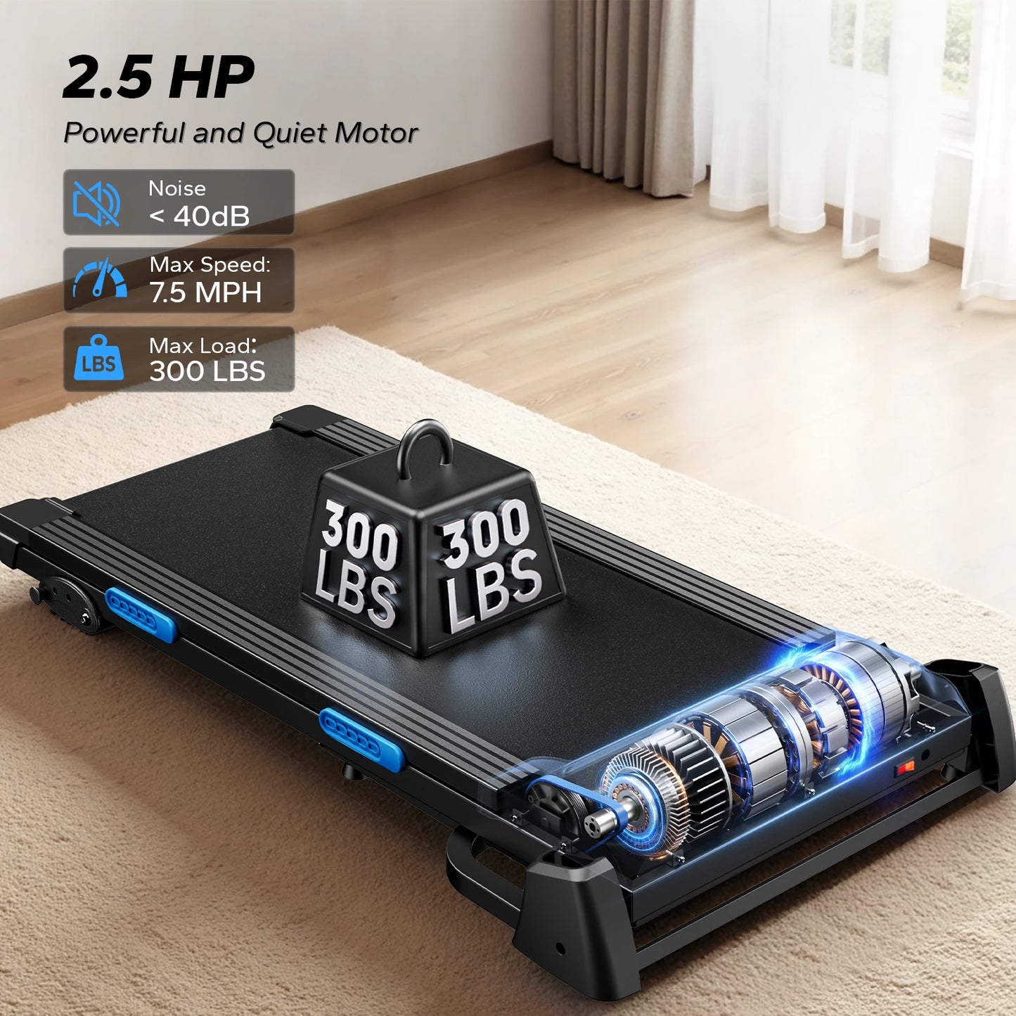 Merach Foldable Incline Electric Treadmill For Home Gym Fitness Exercise