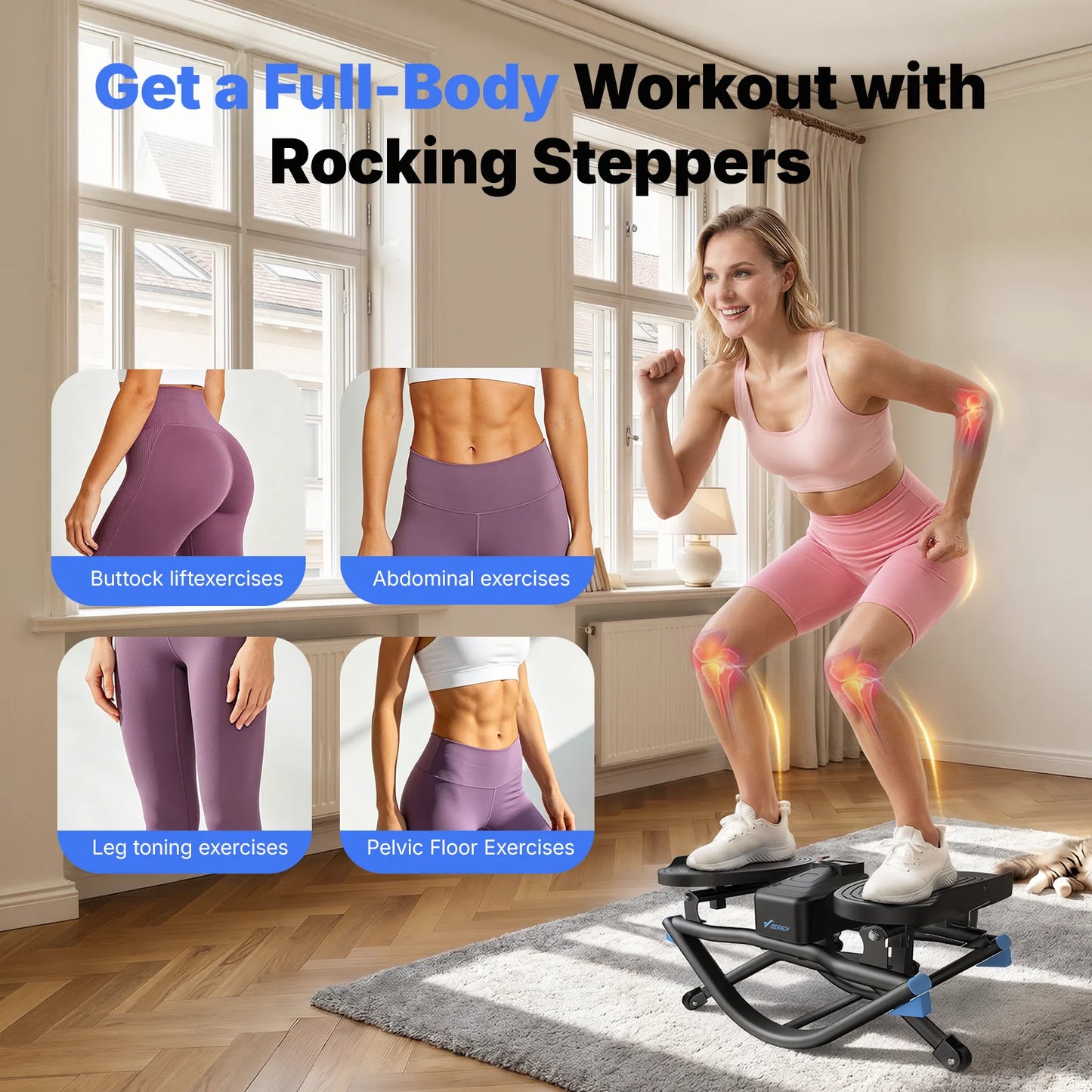 Merach Rocking Stepper 300 Lb Capacity Ab Twister