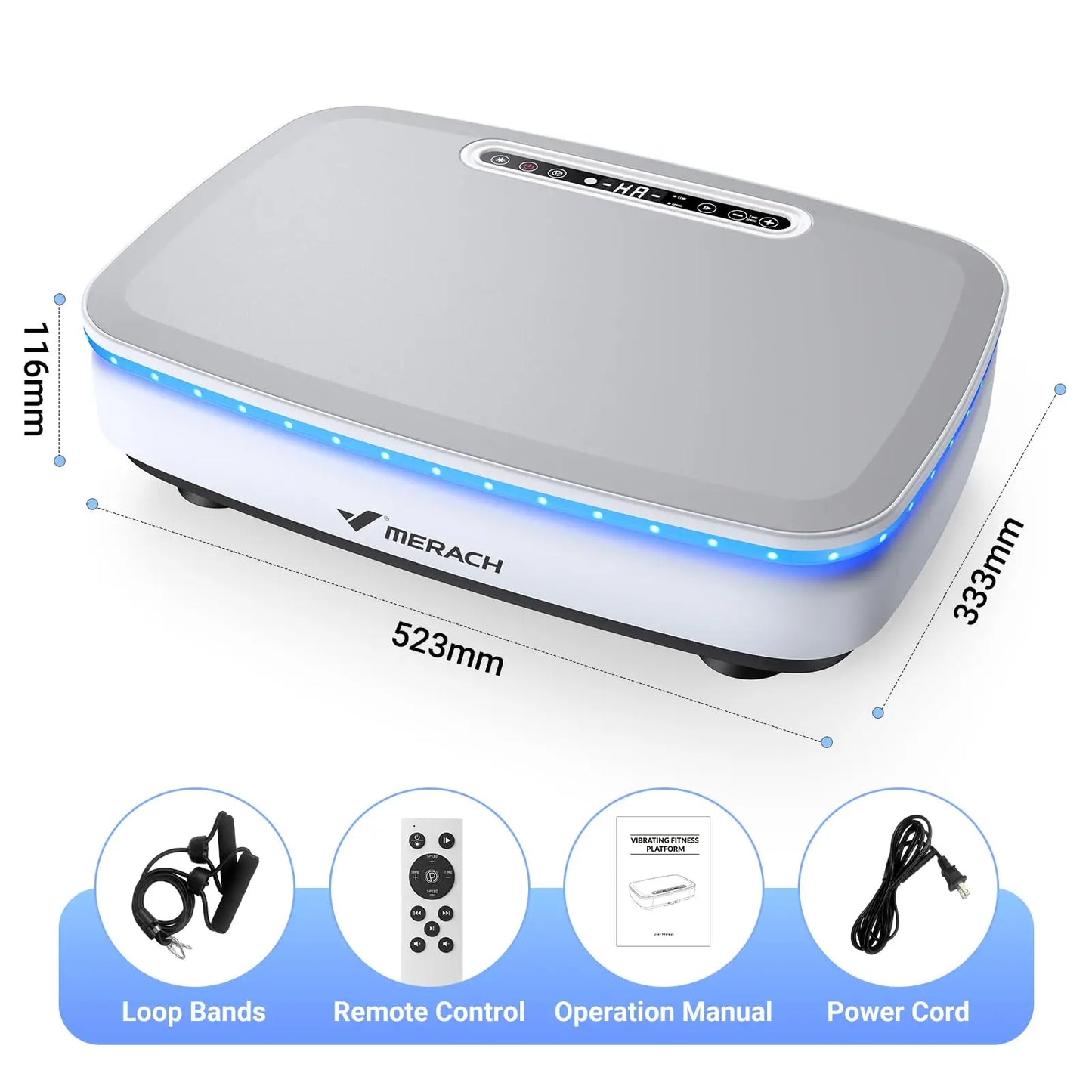 Merach Whole Body Vibration Plate Exercise Machine With Remote Control