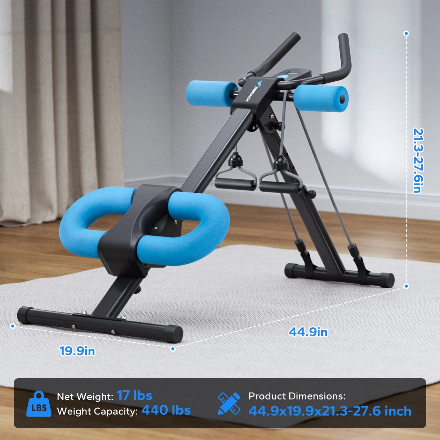 Merach 2314 Ab Machine Adjustable Trainer Core Ab Exercise System