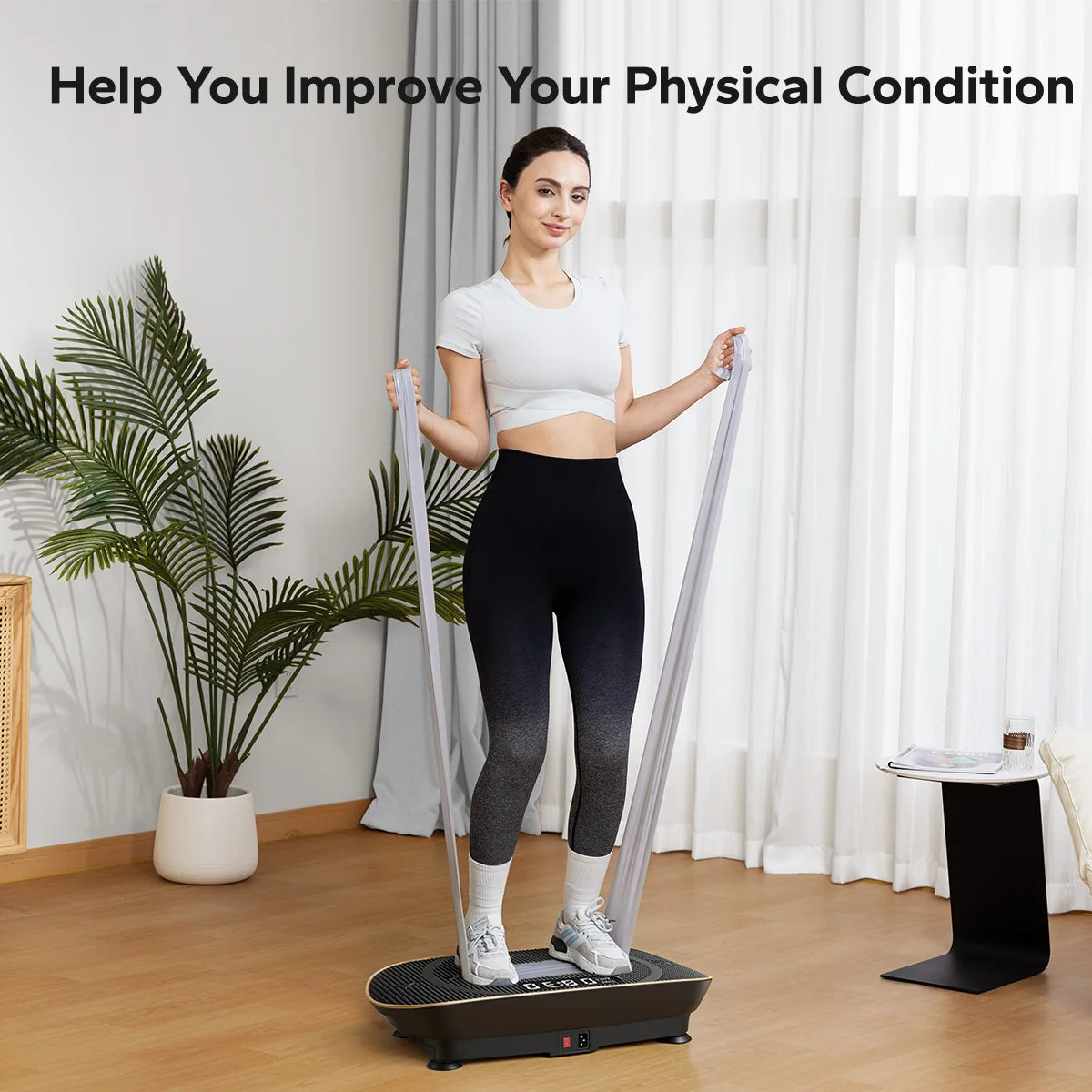 MERACH Vibration Plate Exercise Machine Whole Body Workout Fitness Platform