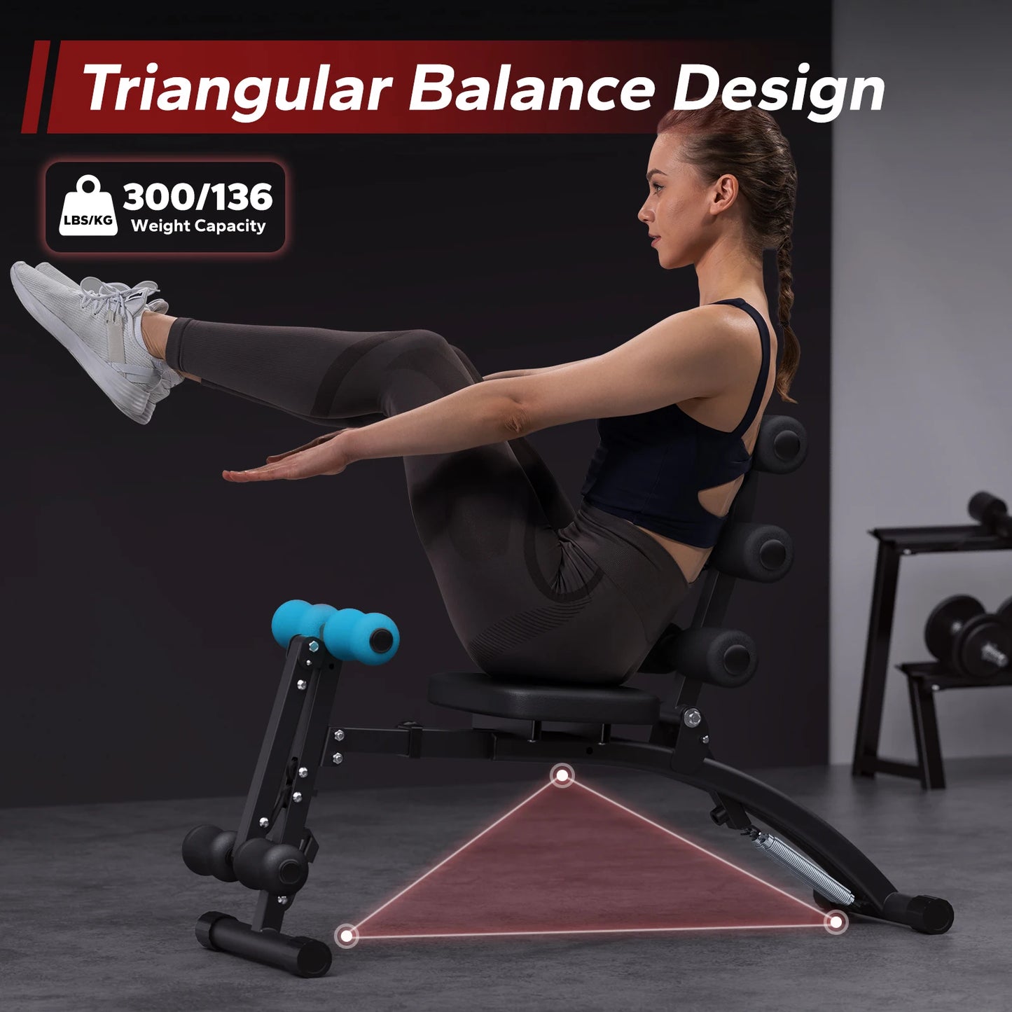 Merach Multi-Functional Adjustable Ab Machine Workout Bench
