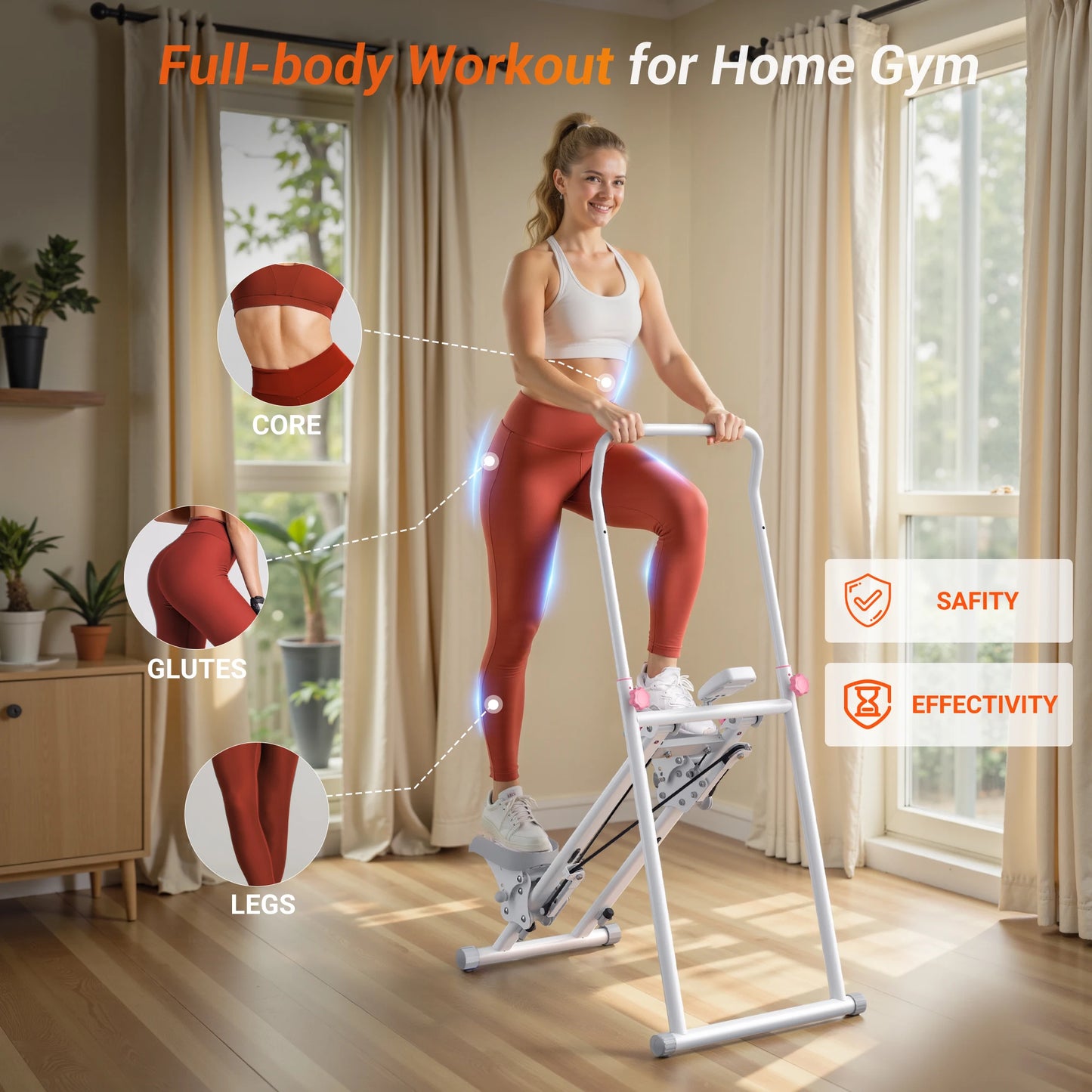 MERACH Stair Stepper Adjustable Handlebar Home Gym Full Body Exercise