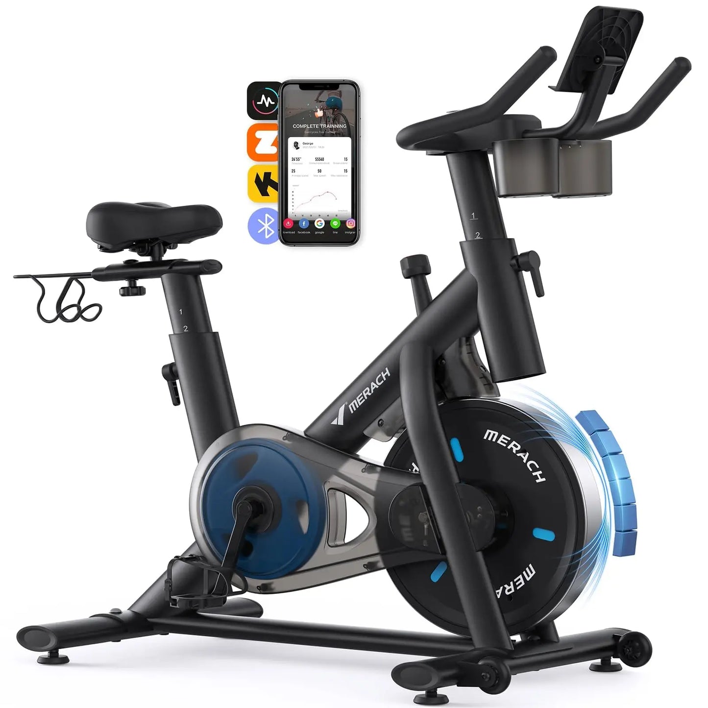 Merach Stationary Magnetic Indoor Cycle With Bluetooth App