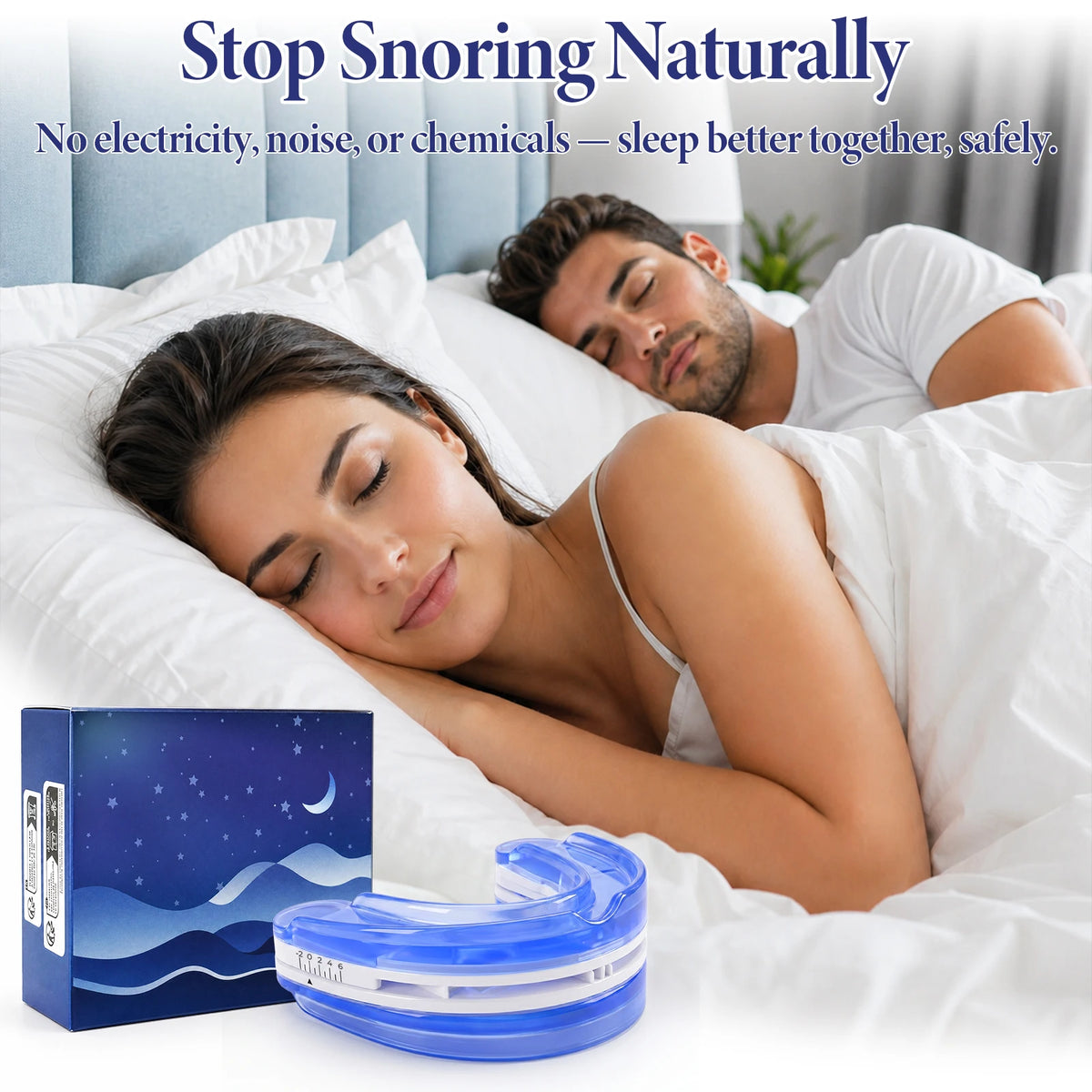 Adjustable Anti Snoring Mouthpiece, Boil And Bite Sleep Aid Device