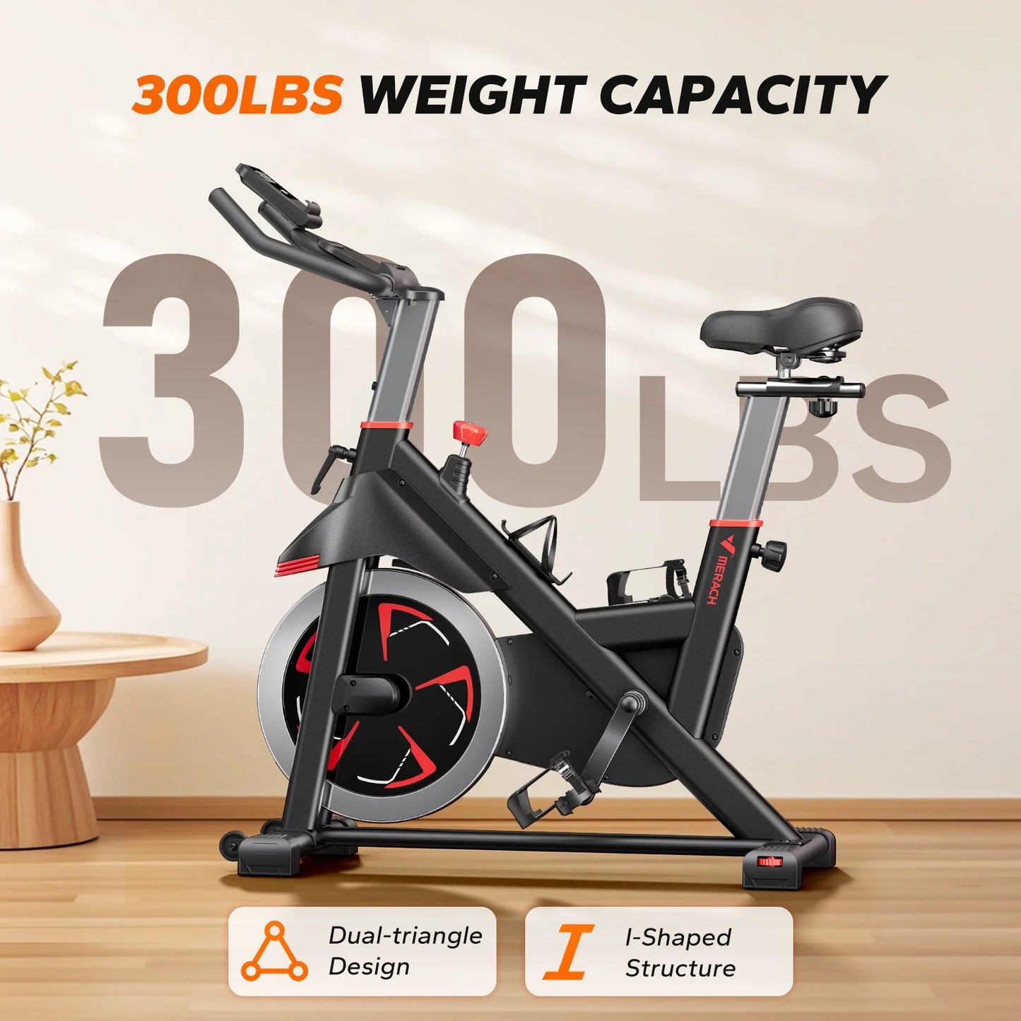 Merach Indoor Cycling Exercise Bike Magnetic Resistance Home Fitness Equipment