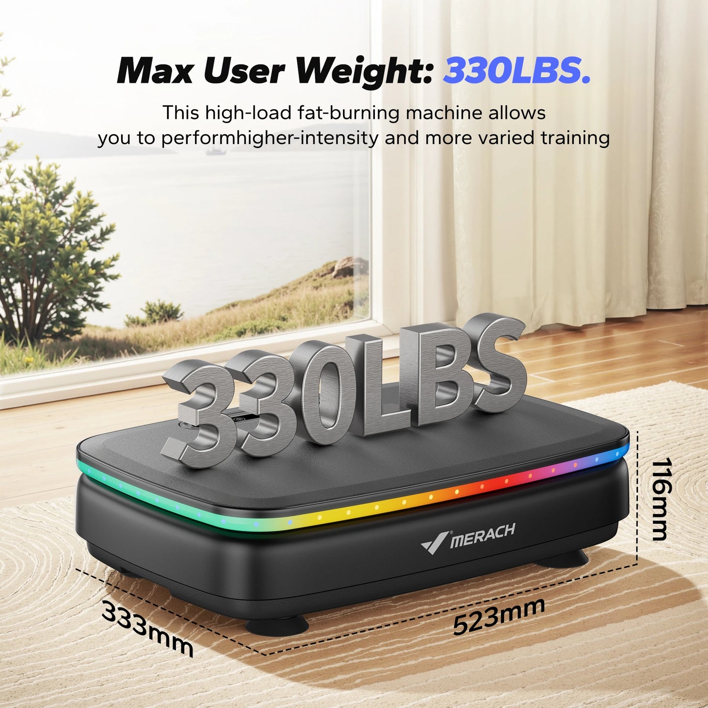 Merach Whole Body Vibration Plate Exercise Machine With Remote Control