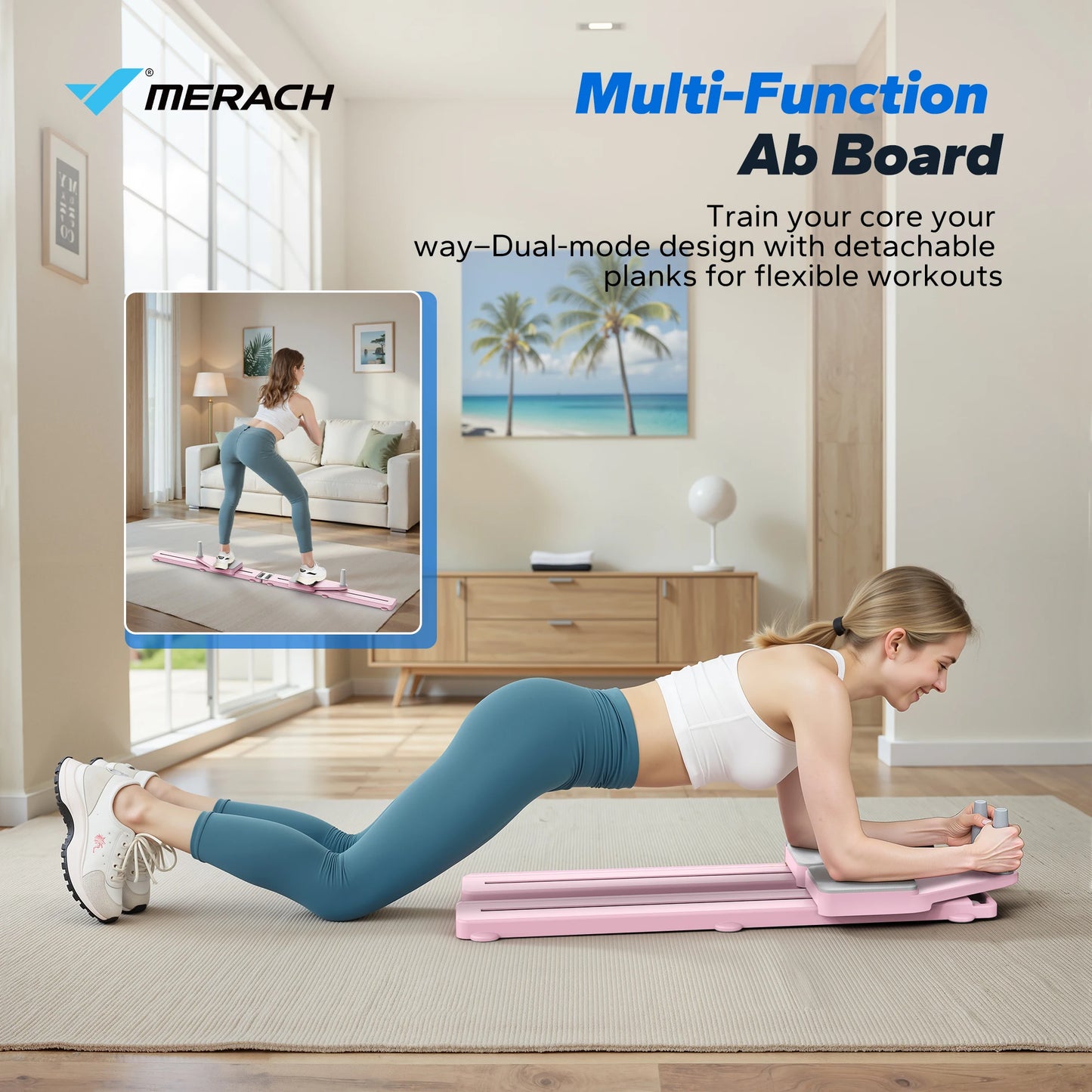 Merach Detachable Pilates Board Multifunctional Abdominal Trainer