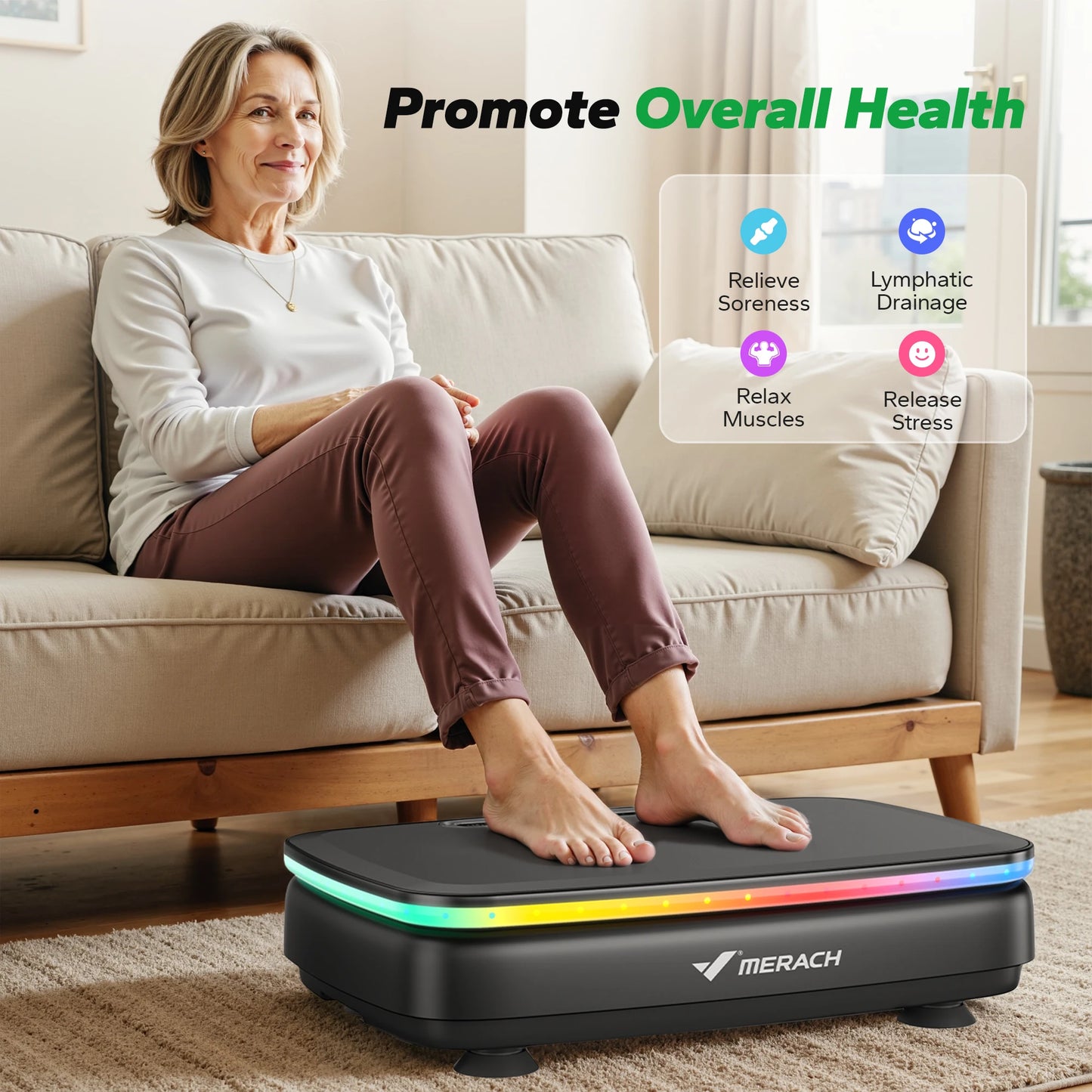 Merach Whole Body Vibration Plate Exercise Machine With Remote Control