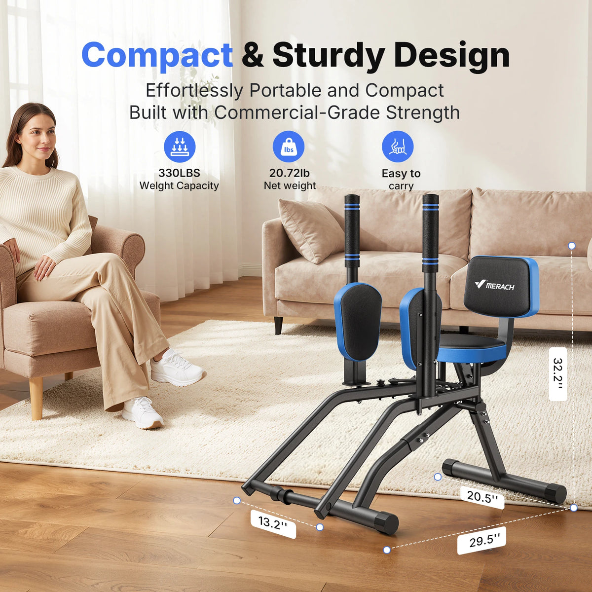MERACH Hip Abductor Machine for Glute and Outer Thigh Training