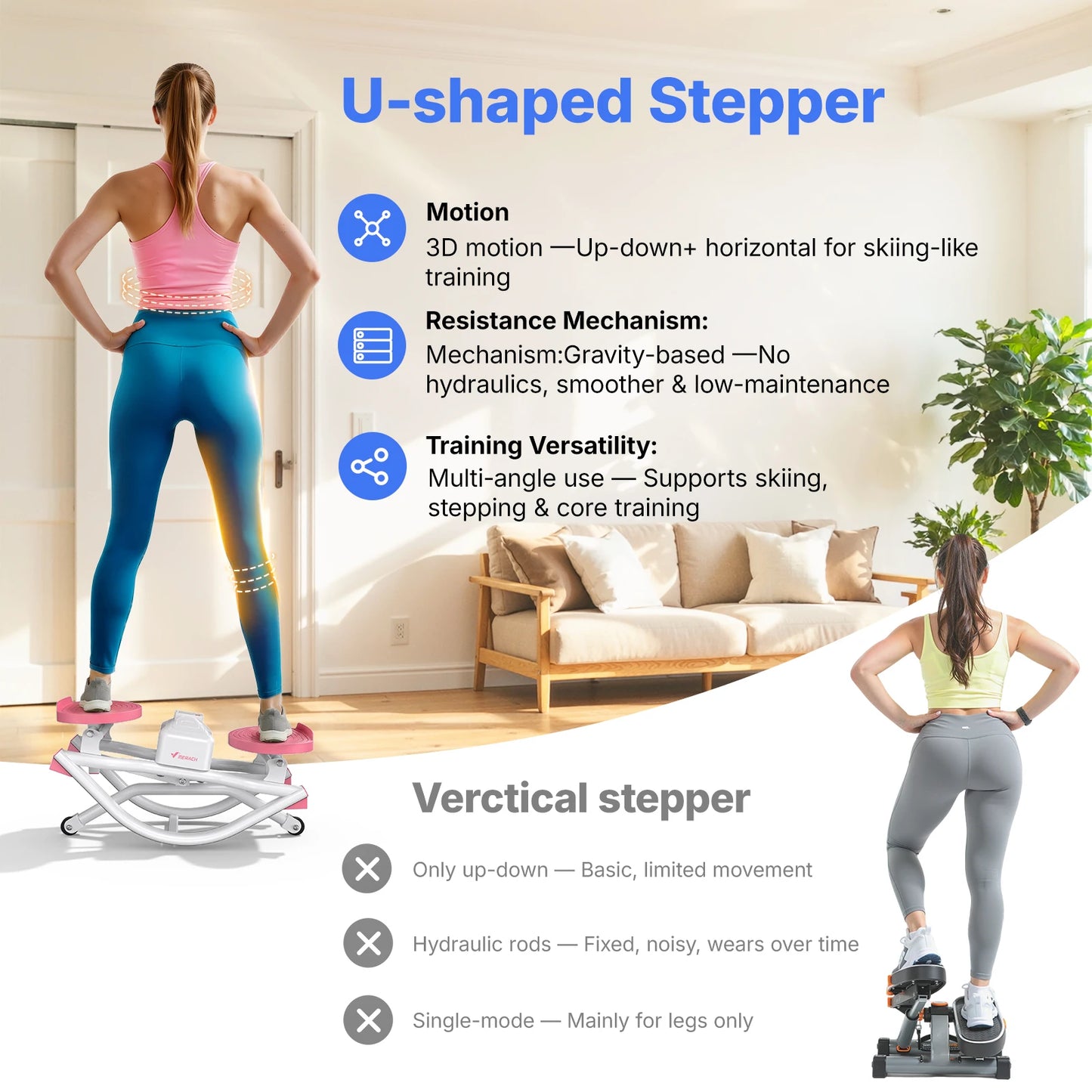 Merach Rocking Stepper 300 Lb Capacity Ab Twister