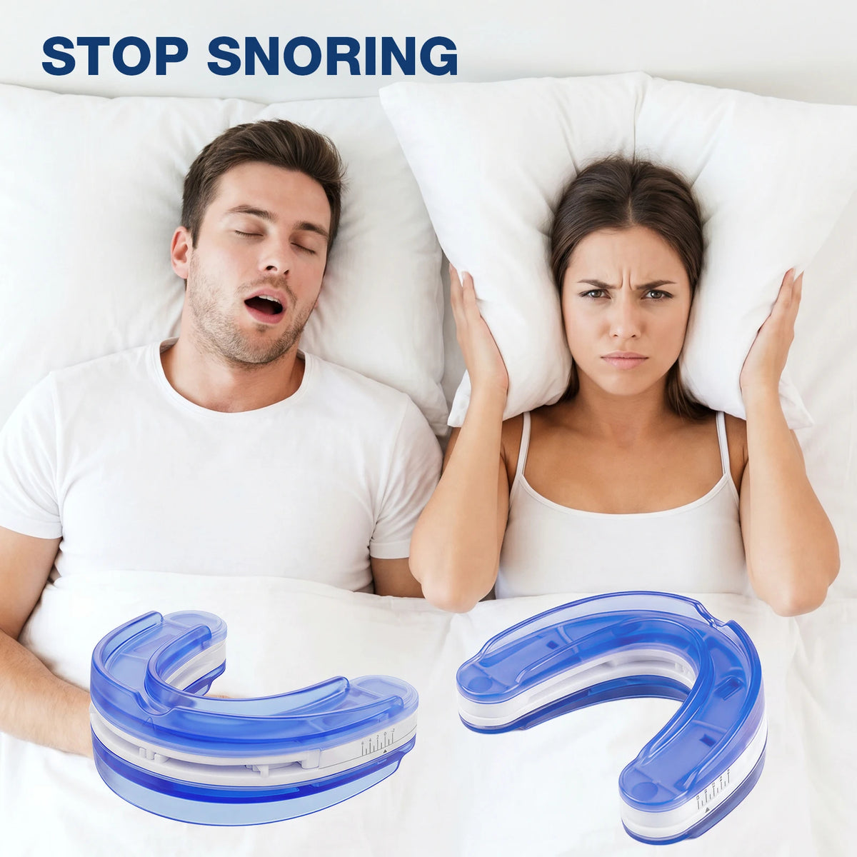 Adjustable Anti Snoring Mouthpiece, Boil And Bite Sleep Aid Device