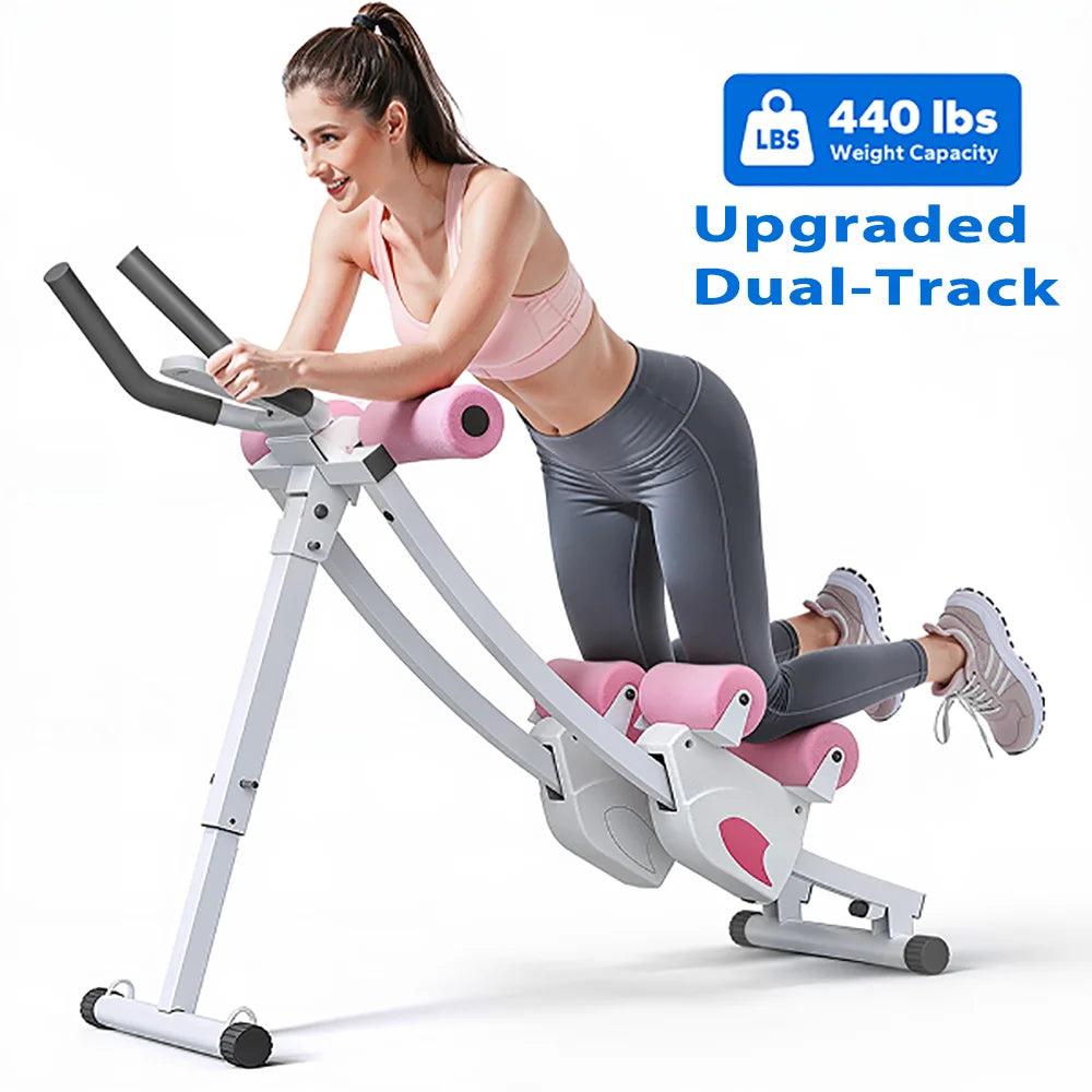 Merach Dual Track Foldable Ab Machine With Digital Display