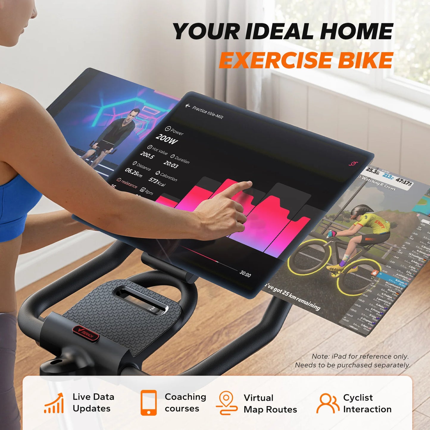 Merach Indoor Cycling Exercise Bike Magnetic Resistance Home Fitness Equipment