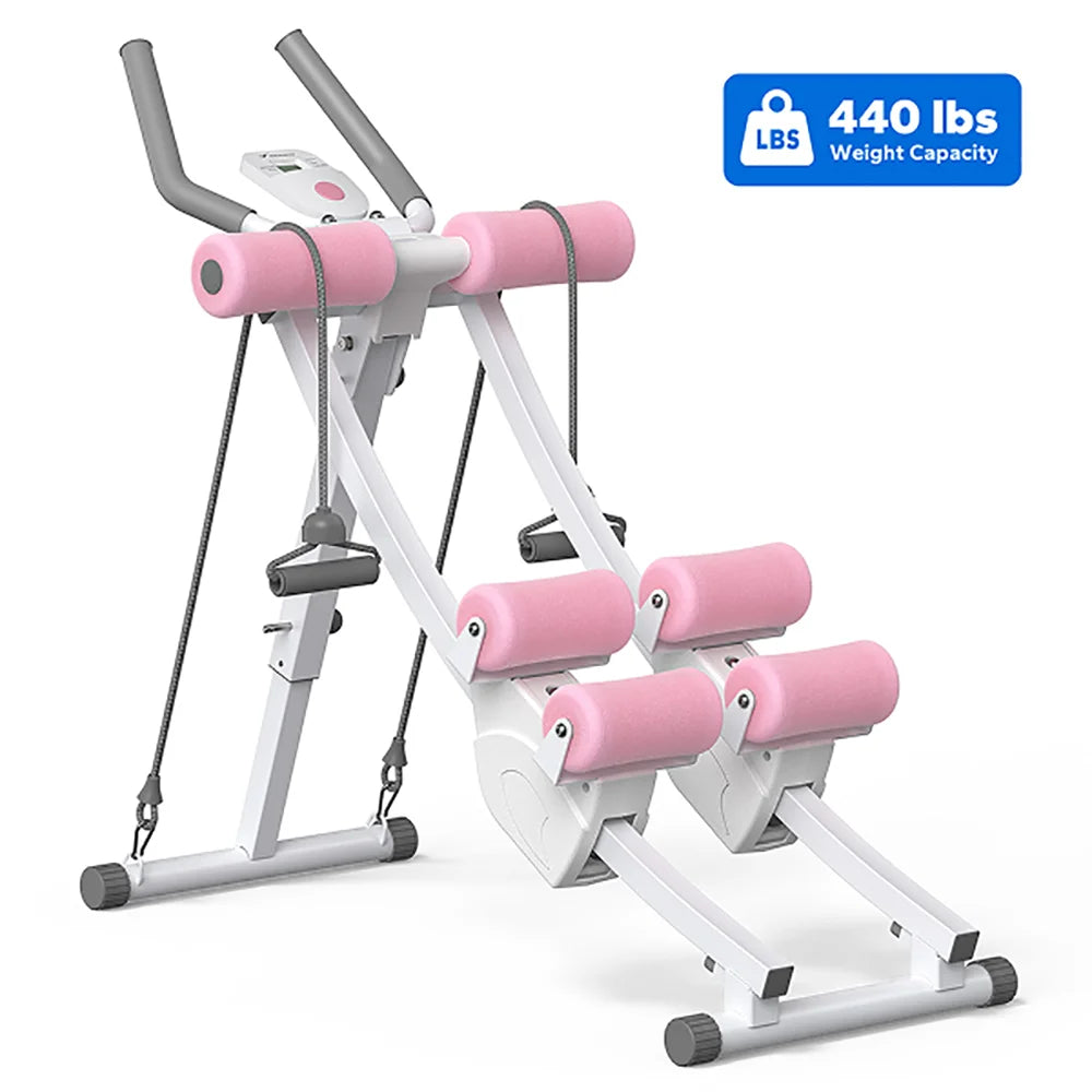 Merach Dual Track Foldable Ab Machine With Digital Display