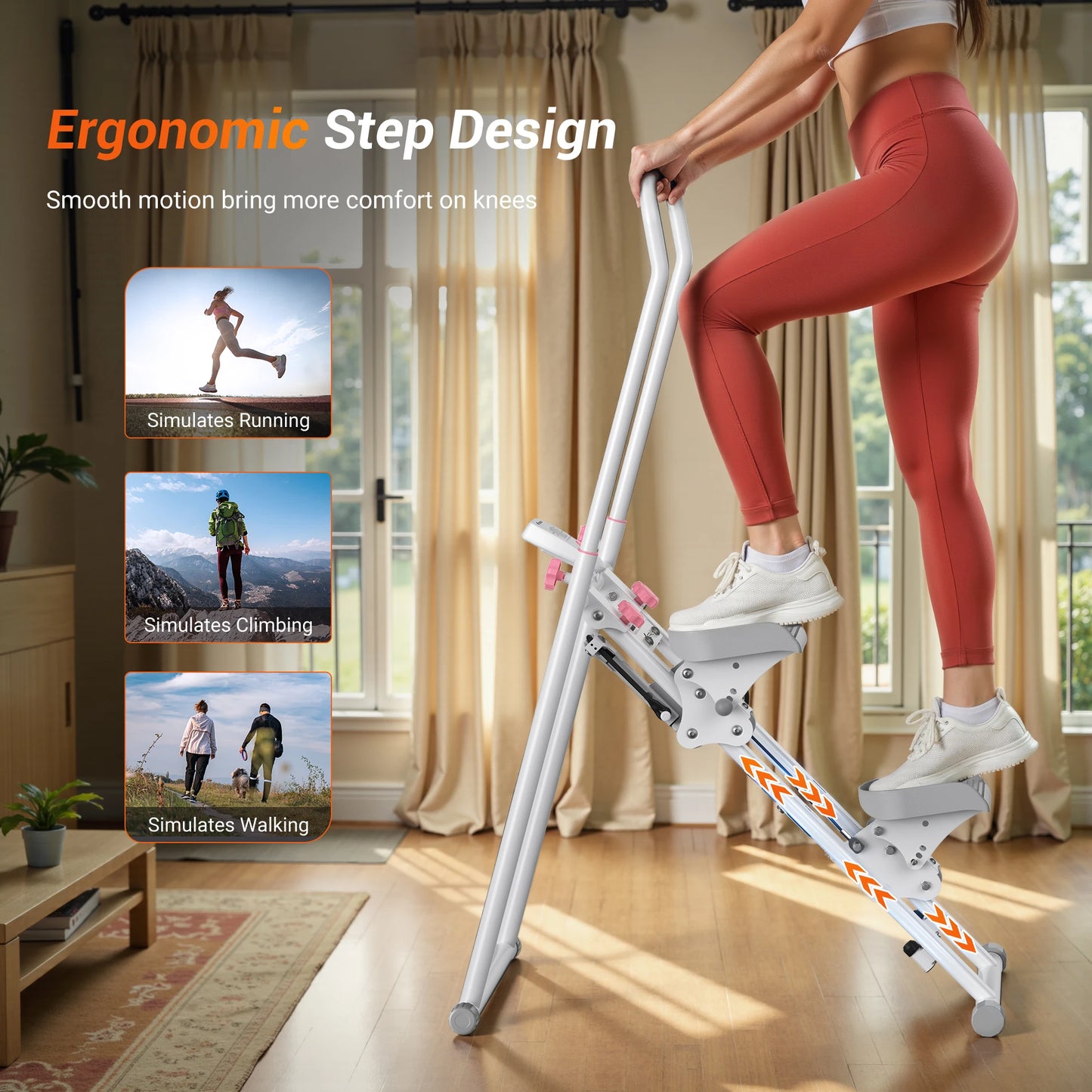 MERACH Stair Stepper Adjustable Handlebar Home Gym Full Body Exercise