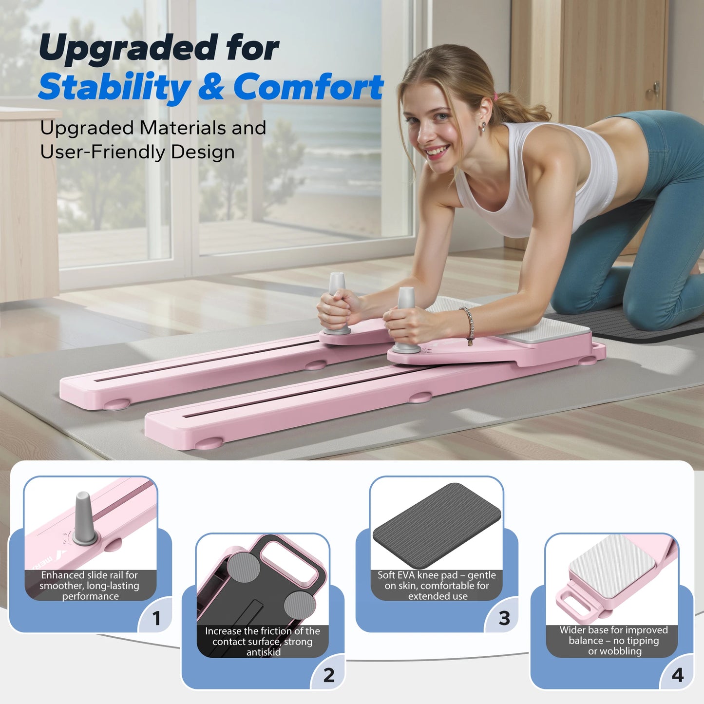 Merach Detachable Pilates Board Multifunctional Abdominal Trainer
