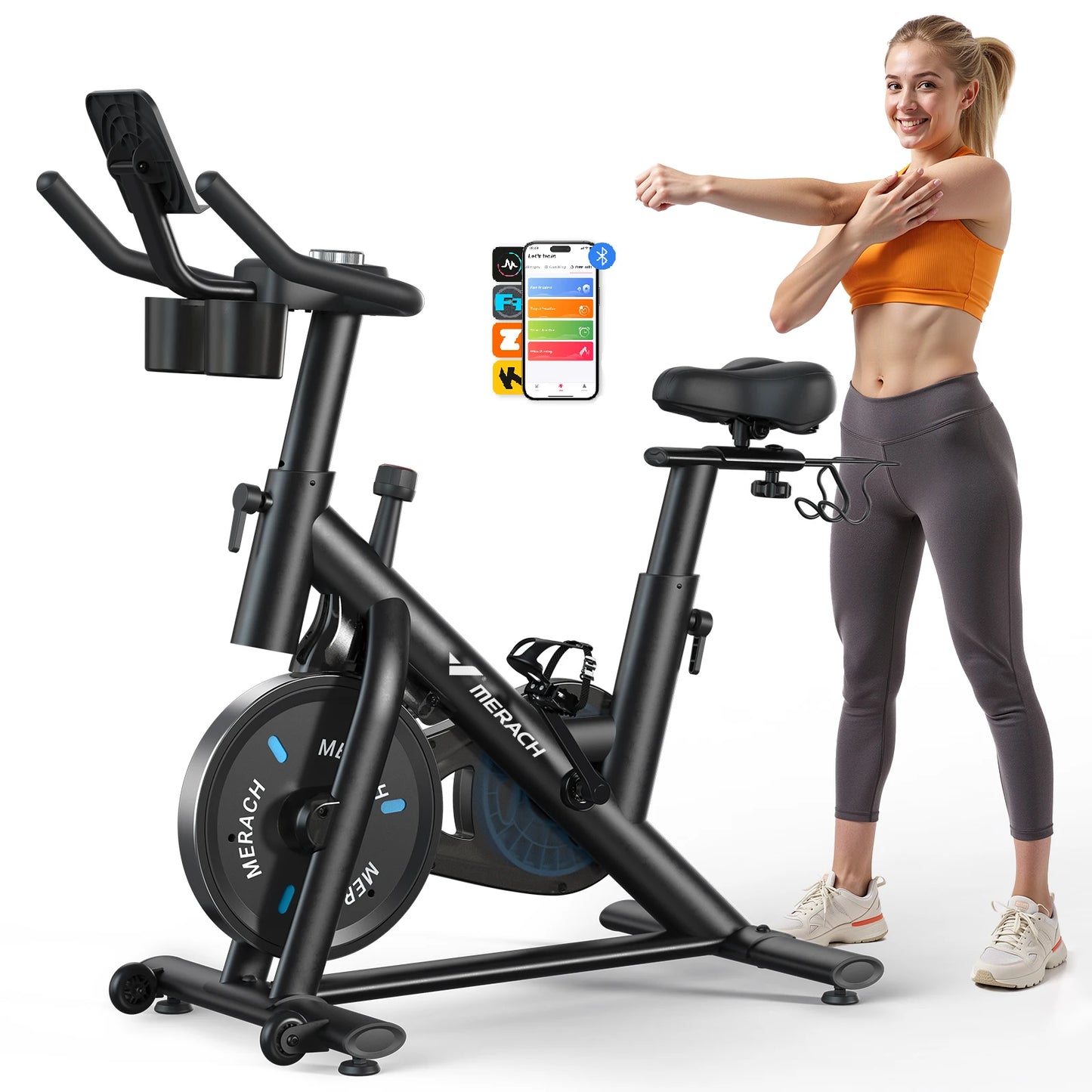 Merach Stationary Magnetic Indoor Cycle With Bluetooth App