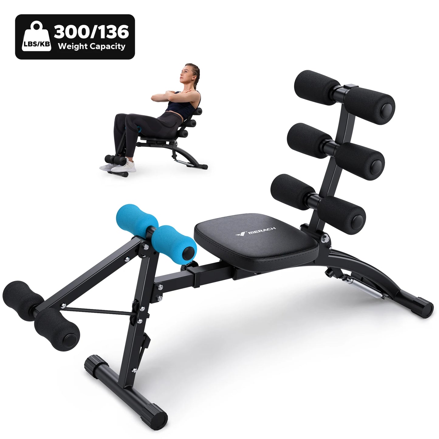 Merach Multi-Functional Adjustable Ab Machine Workout Bench