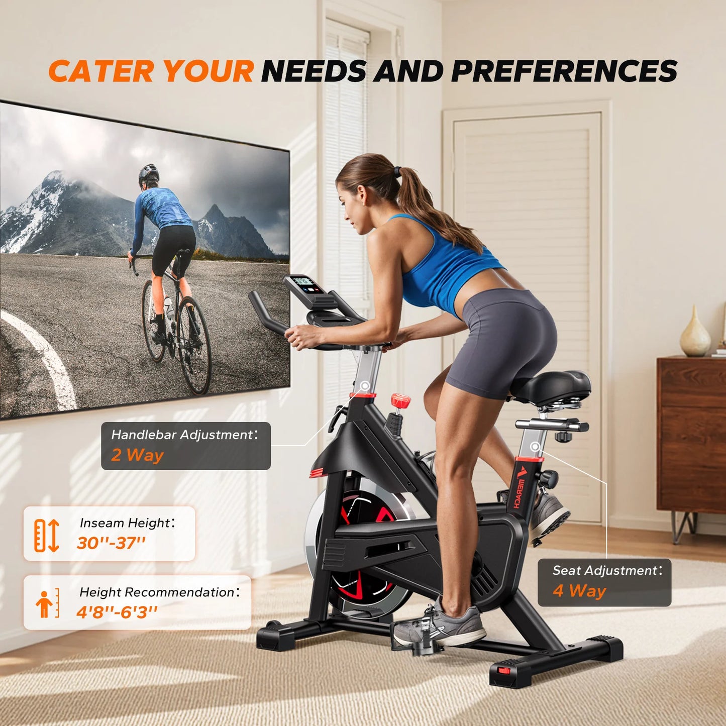 Merach Indoor Cycling Exercise Bike Magnetic Resistance Home Fitness Equipment