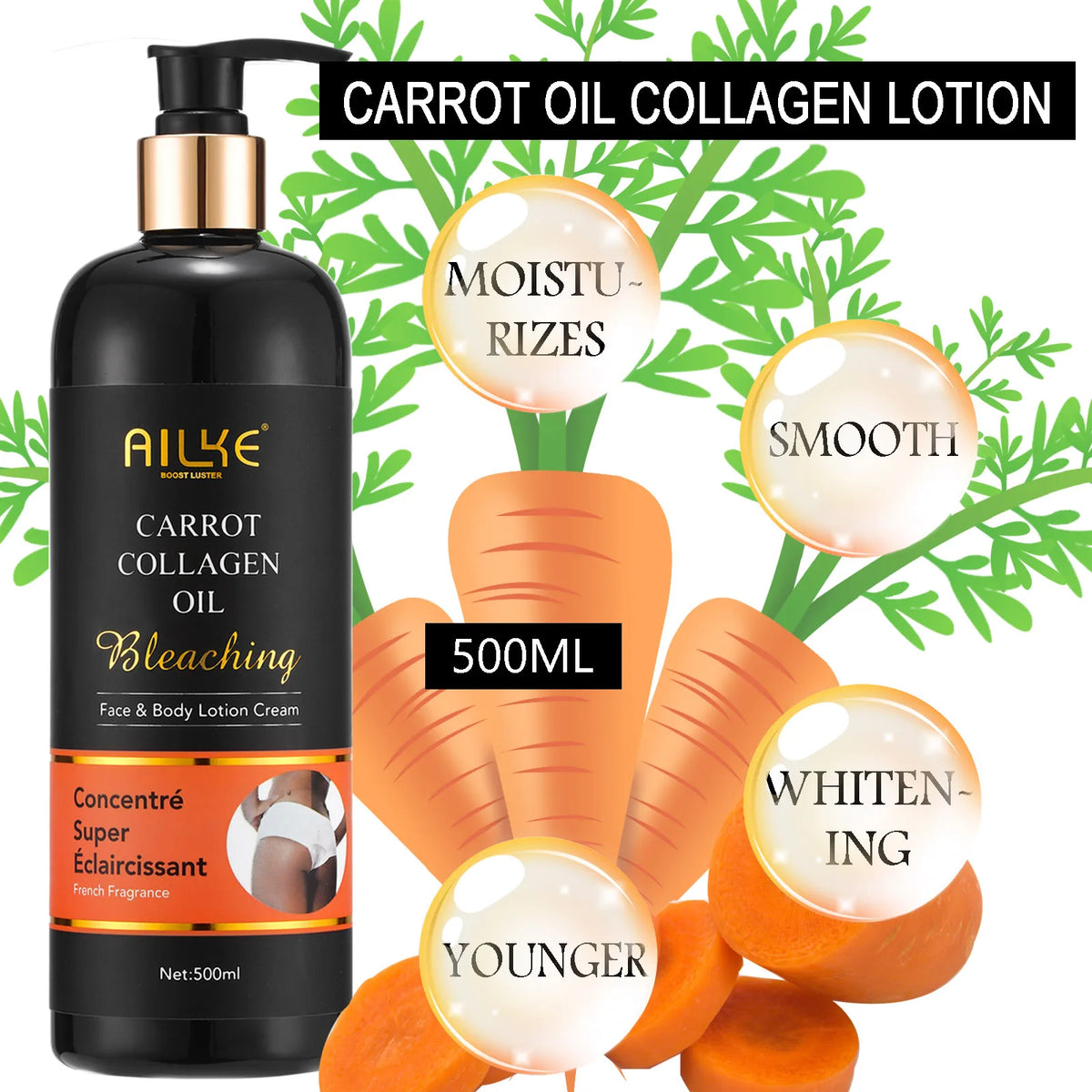 AILKE Collagen Skincare Set for Brightening Moisturizing and Even Tone