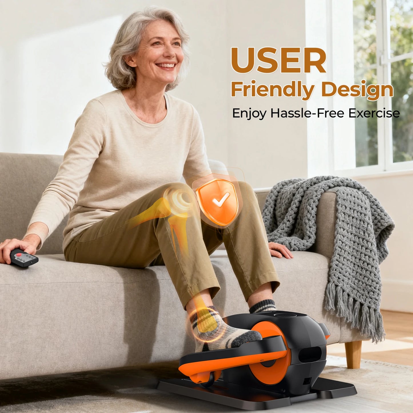 Under Desk Elliptical Machine With Remote Control