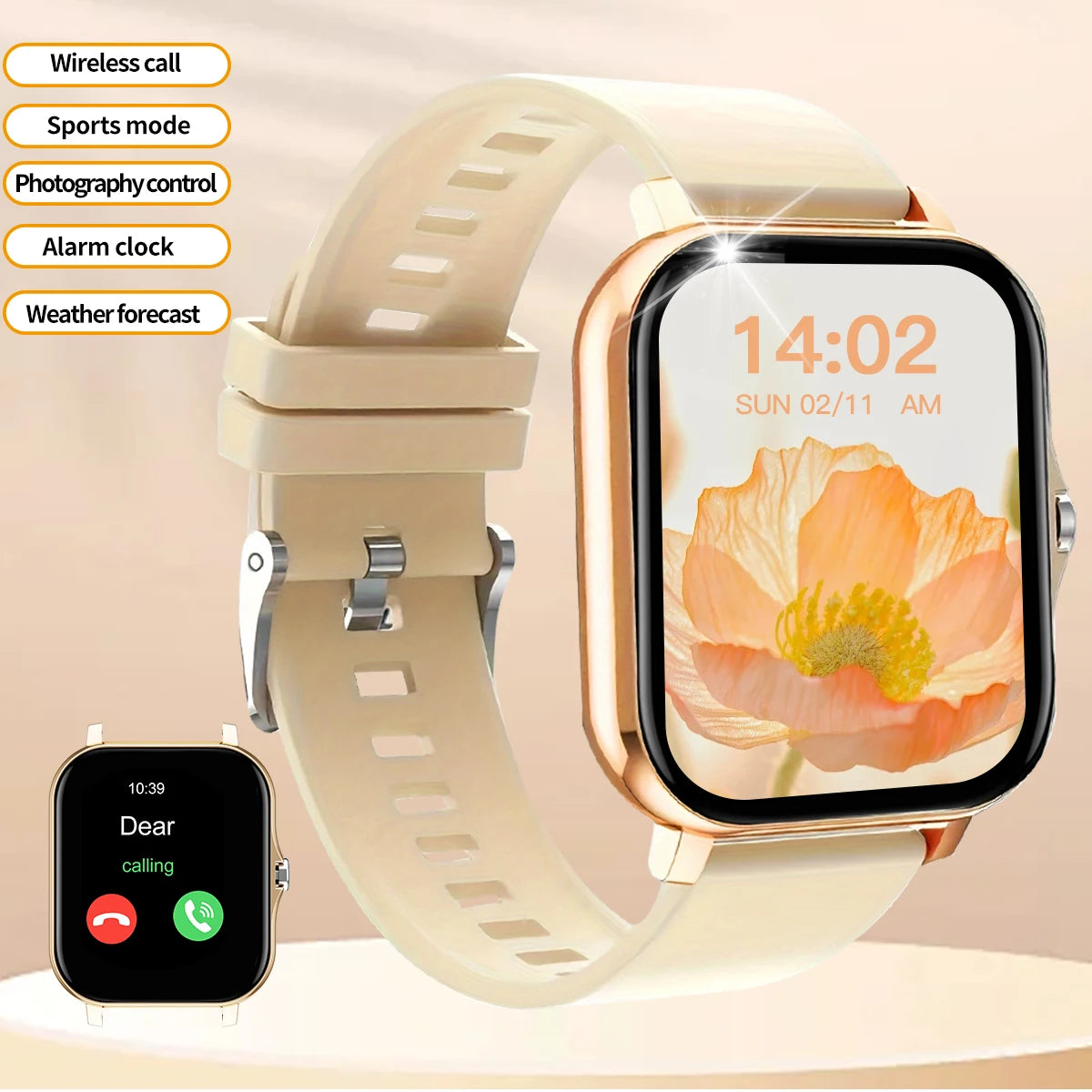 Odelettevcy Smart Watch With Bluetooth Call And Fitness Tracker
