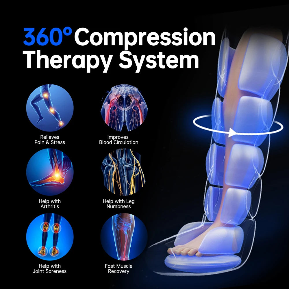 Heyelax Cordless Leg Compression Massager for Circulation and Recovery