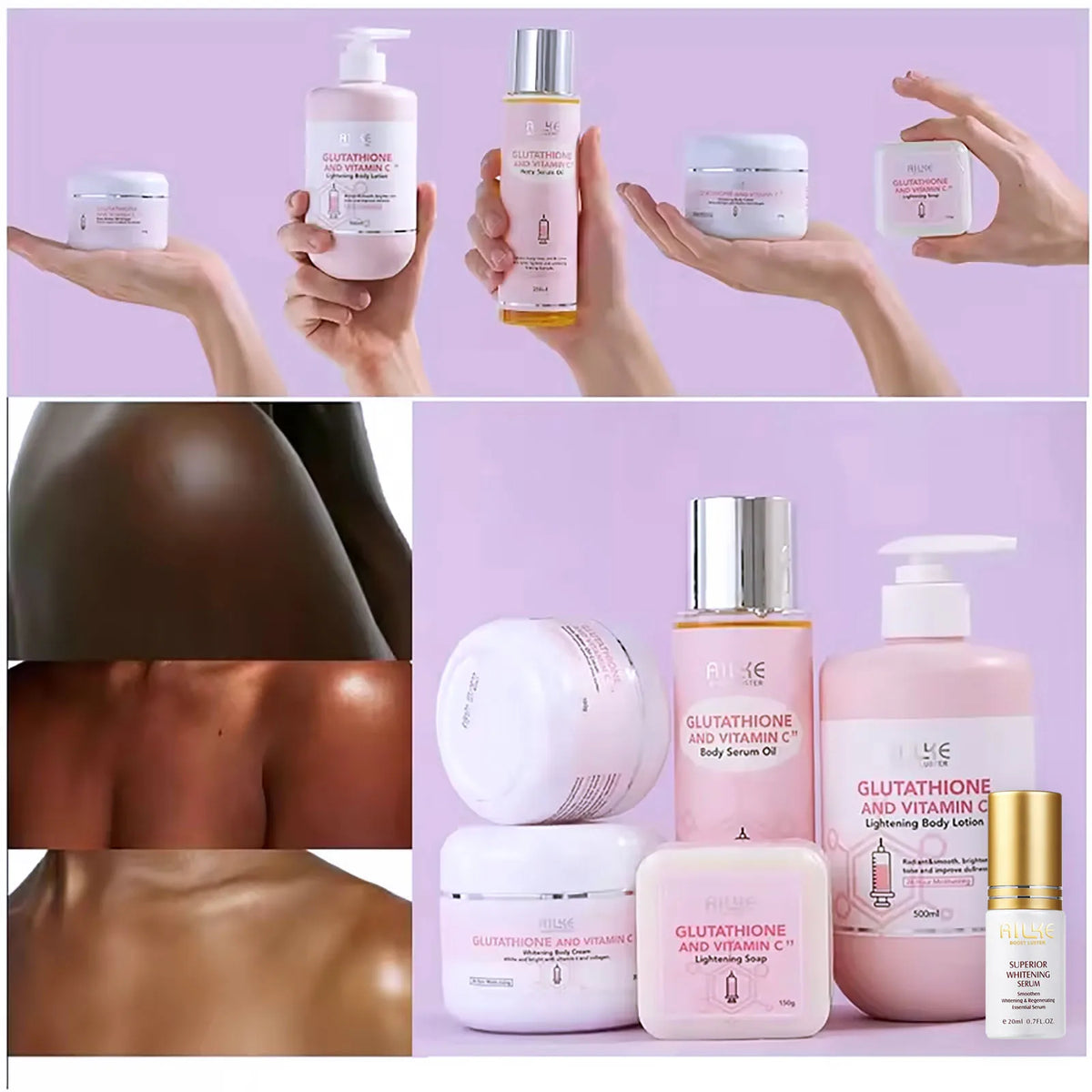AILKE Vitamin C Glutathione Brightening Body Lotion For Dark Spots