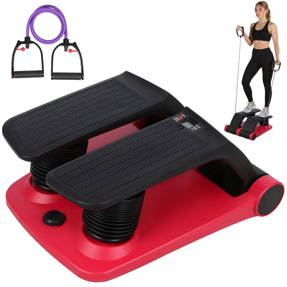Adjustable Air Resistance Stepper With Bands And LCD Display