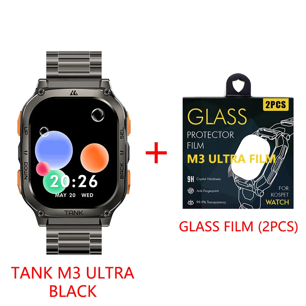 KOSPET Tank M3 Ultra GPS AMOLED Bluetooth Calling Waterproof Smartwatch